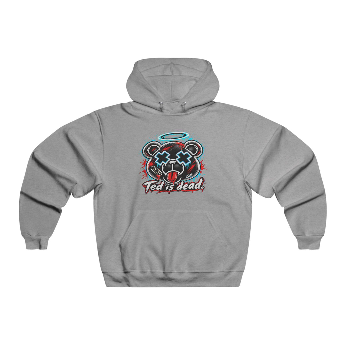 TED IS DEAD™ Hoodie, Funny Dark Humor Graphic Long Sleeve Sweatshirt