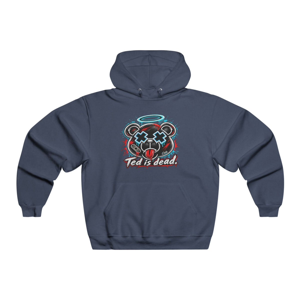 TED IS DEAD™ Hoodie, Funny Dark Humor Graphic Long Sleeve Sweatshirt