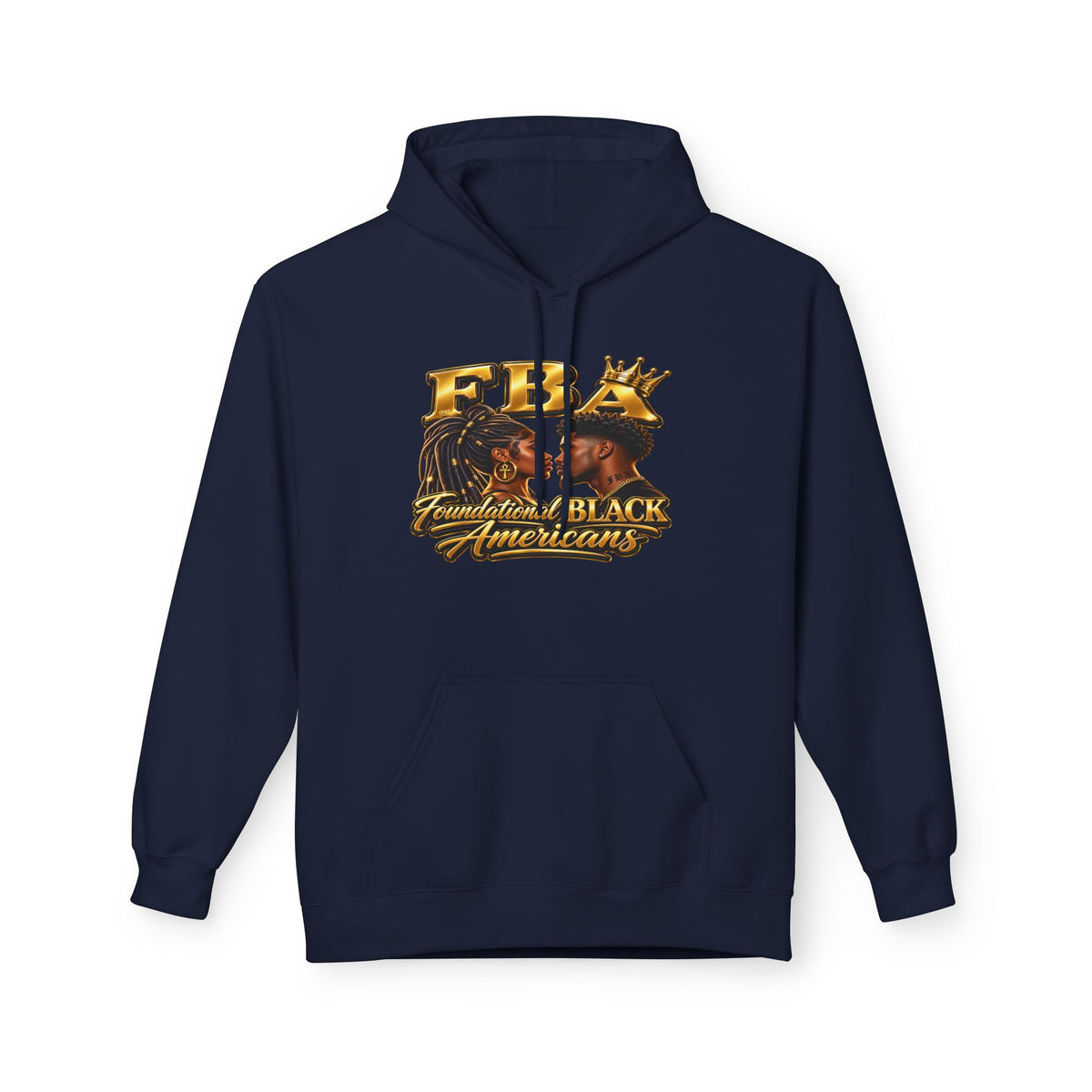 Foundational Black American Hoodie | Black Man Black Woman Pride Graphic
