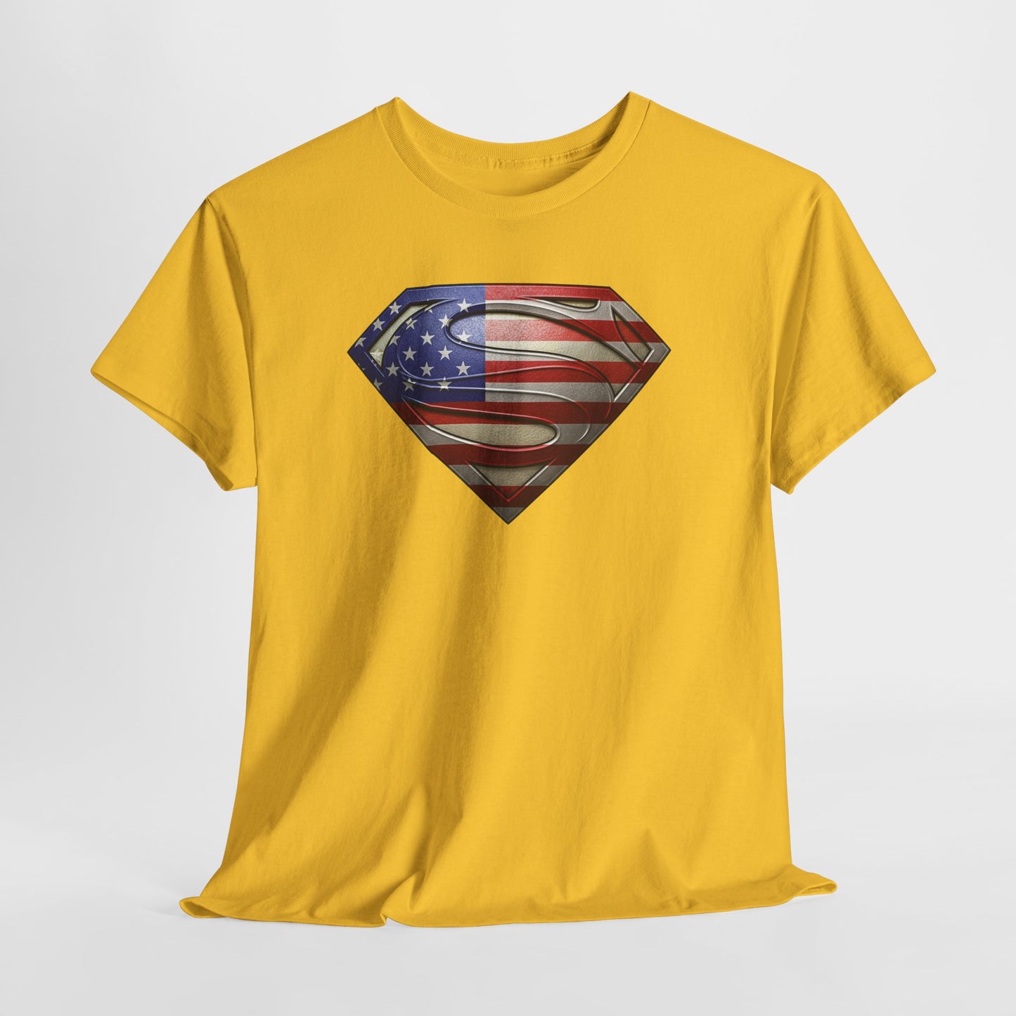 Superman Logo American Flag T Shirt, Man of Steel Tee, Symbol, DC Superhero