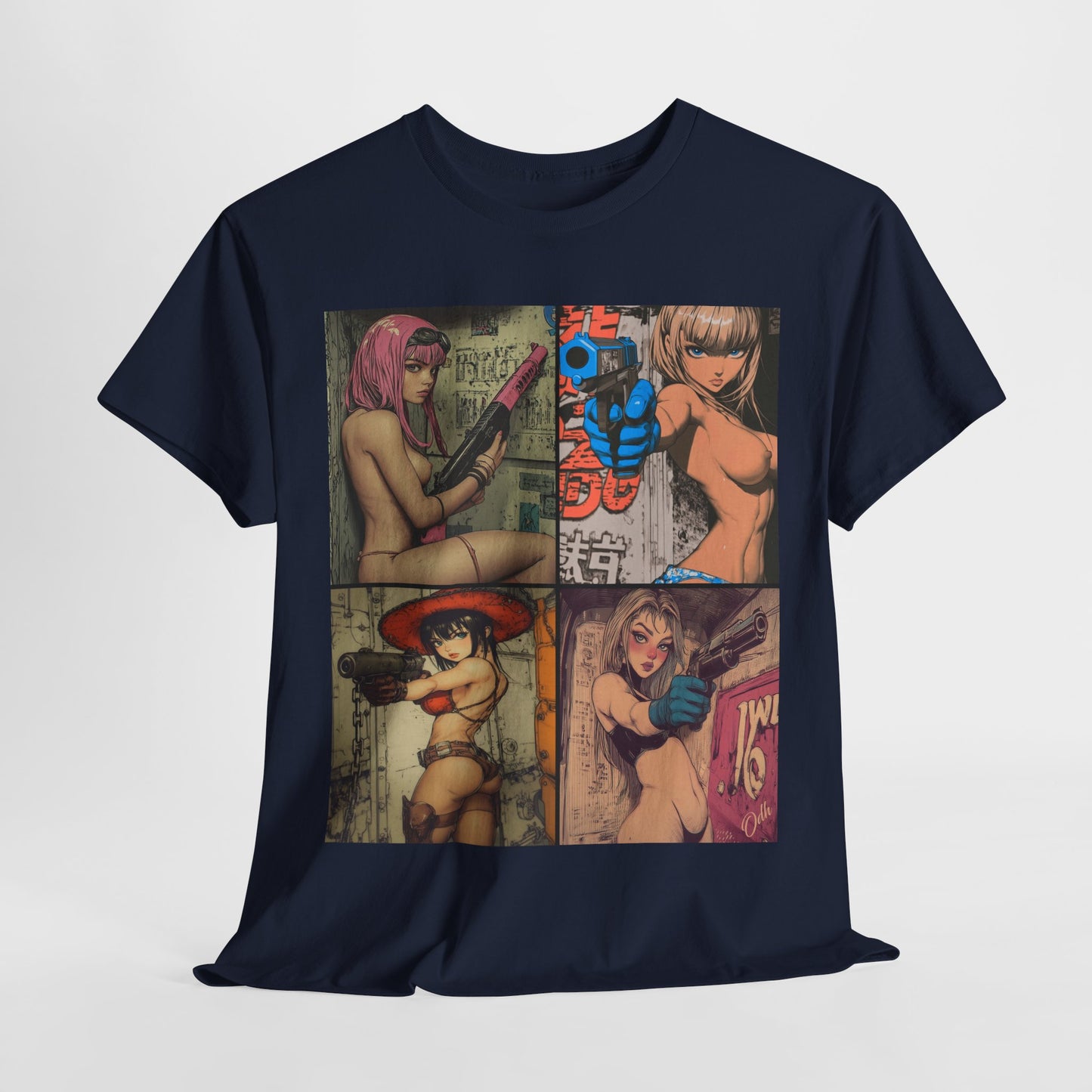 Sexy Anime Girl Shirt, Waifu Tshirt, Hentai Ecchi Girl Tee, Beautiful Gun Girl