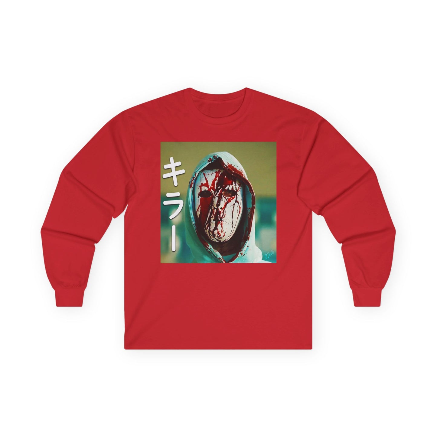 Horror Movie Shirt Scary Long Sleeve Tee Halloween Villain Tshirt Bloody Mask