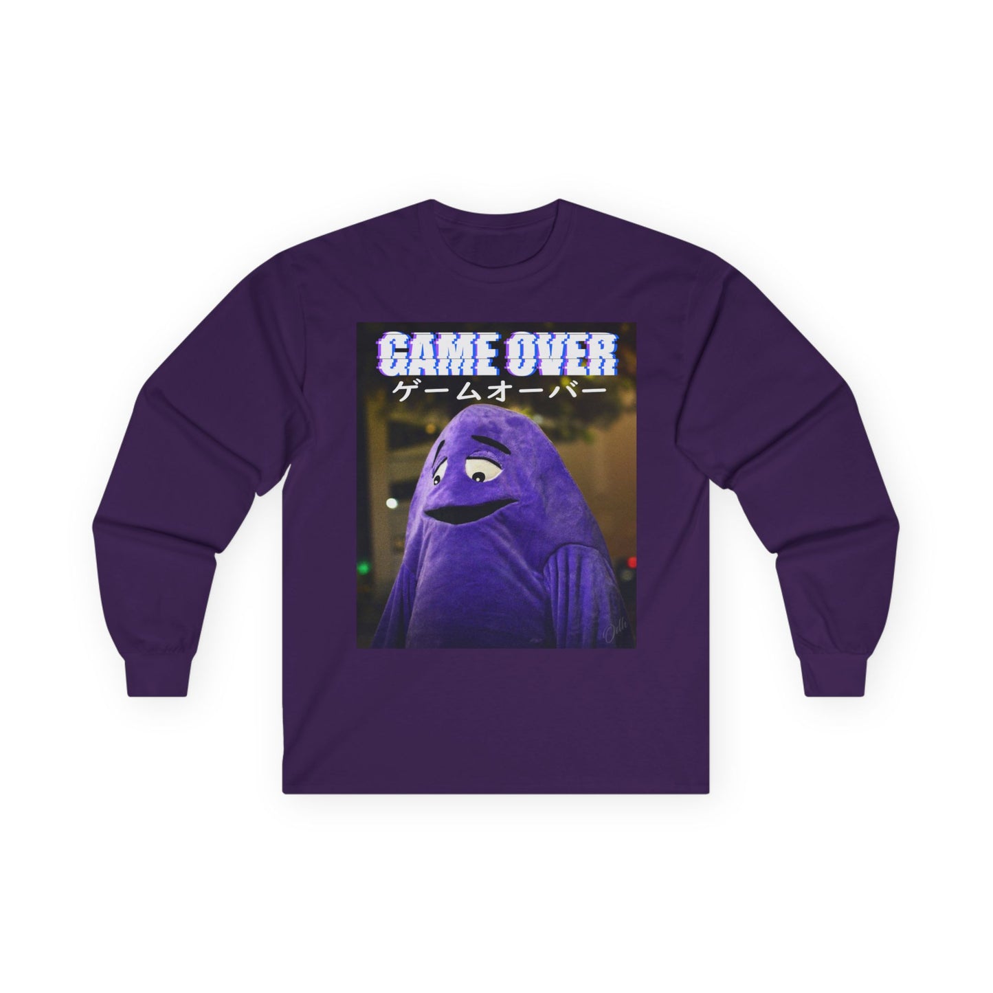 Game Over Long Sleeve Tee Retro Shirt Gamer Gift Japanese Grimace Back To School
