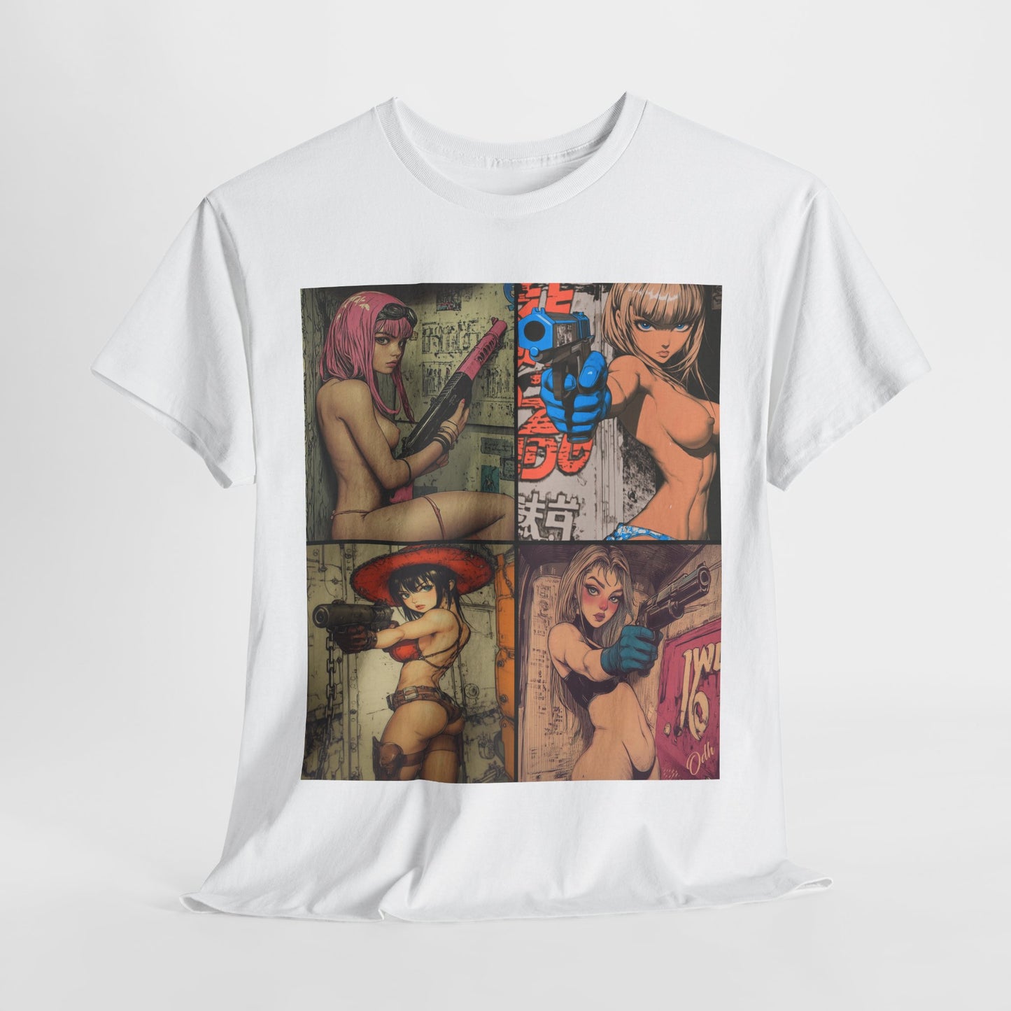 Sexy Anime Girl Shirt, Waifu Tshirt, Hentai Ecchi Girl Tee, Beautiful Gun Girl