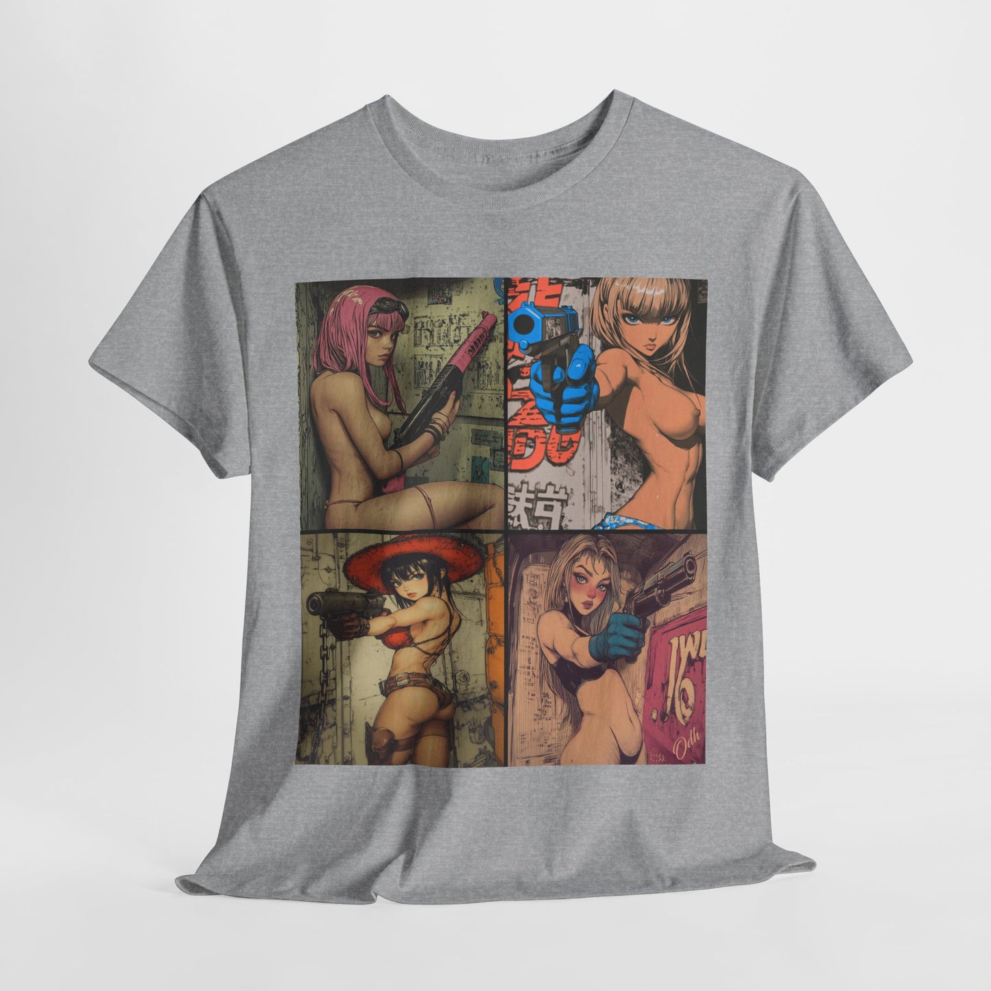 Sexy Anime Girl Shirt, Waifu Tshirt, Hentai Ecchi Girl Tee, Beautiful Gun Girl