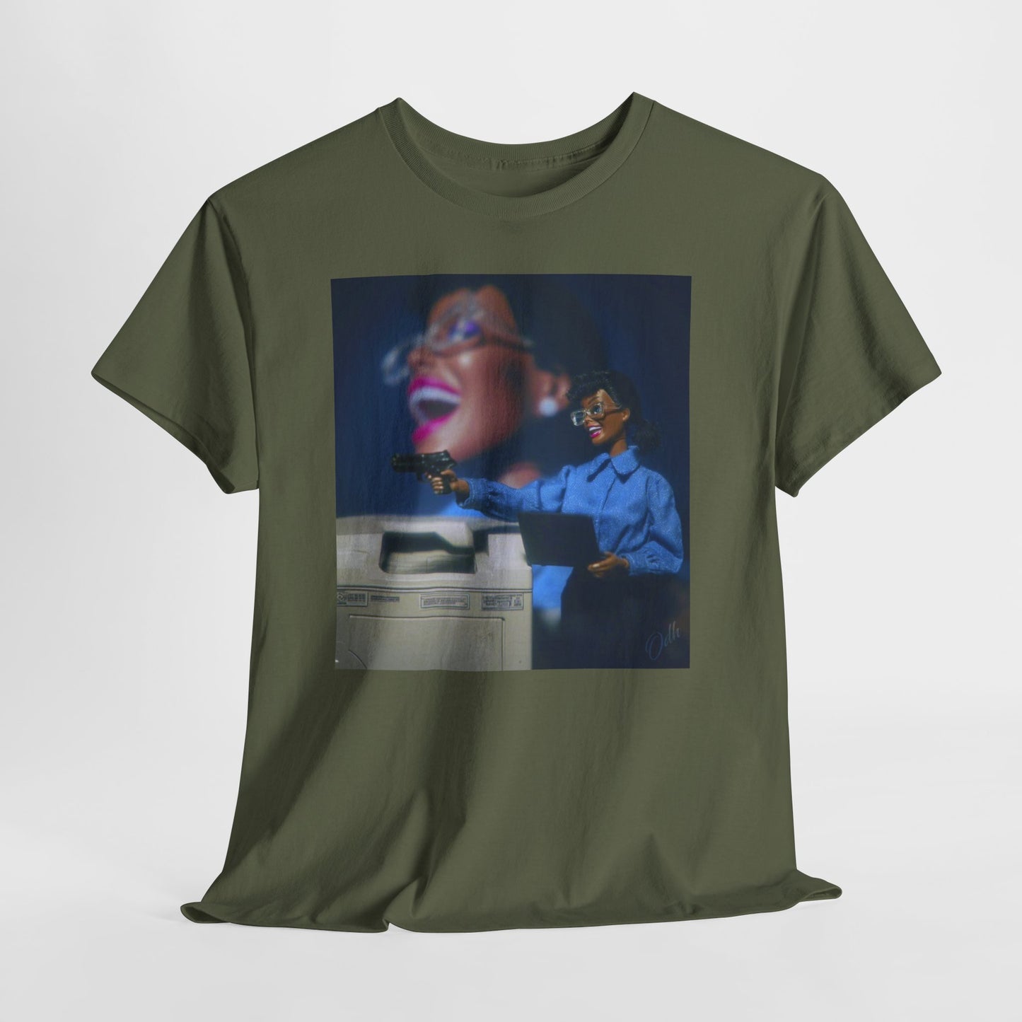 Black Barbie Crash Out at Work T Shirt Tee,