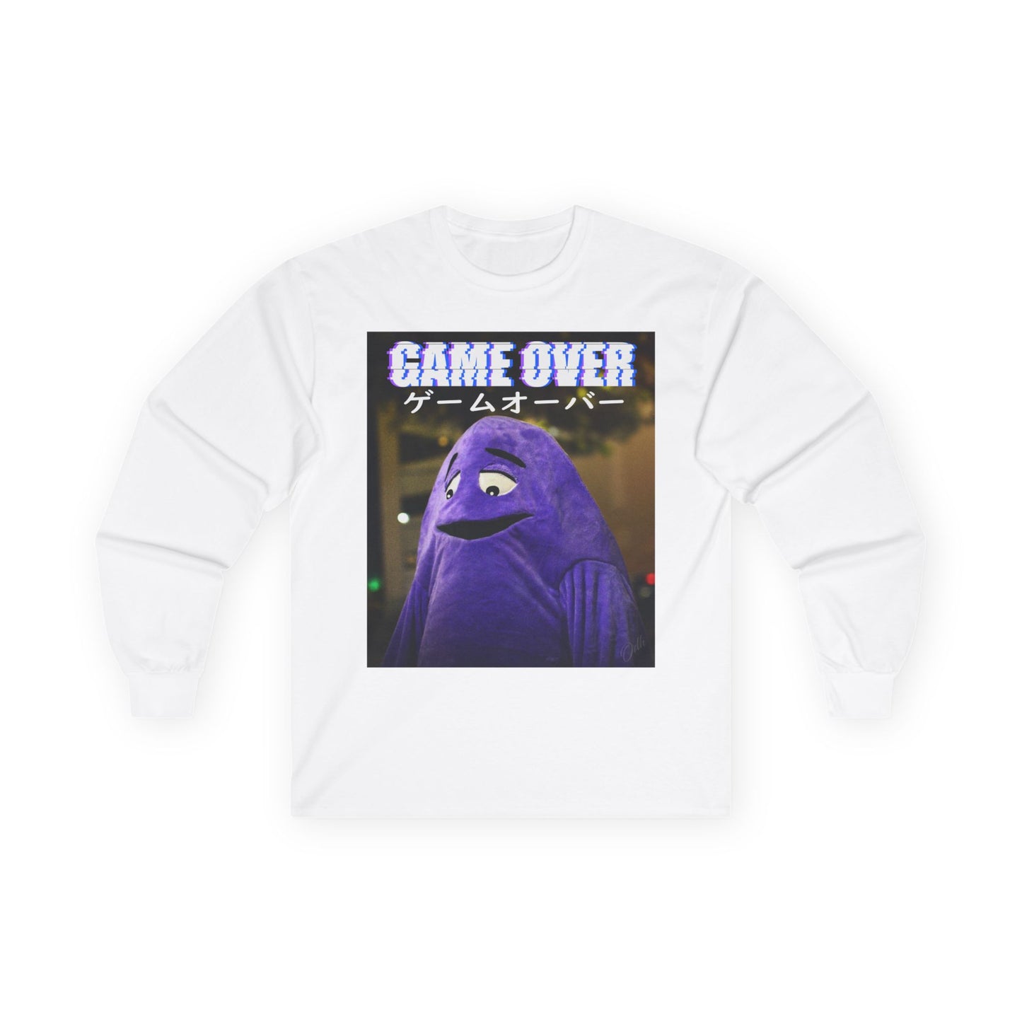 Game Over Long Sleeve Tee Retro Shirt Gamer Gift Japanese Grimace Back To School