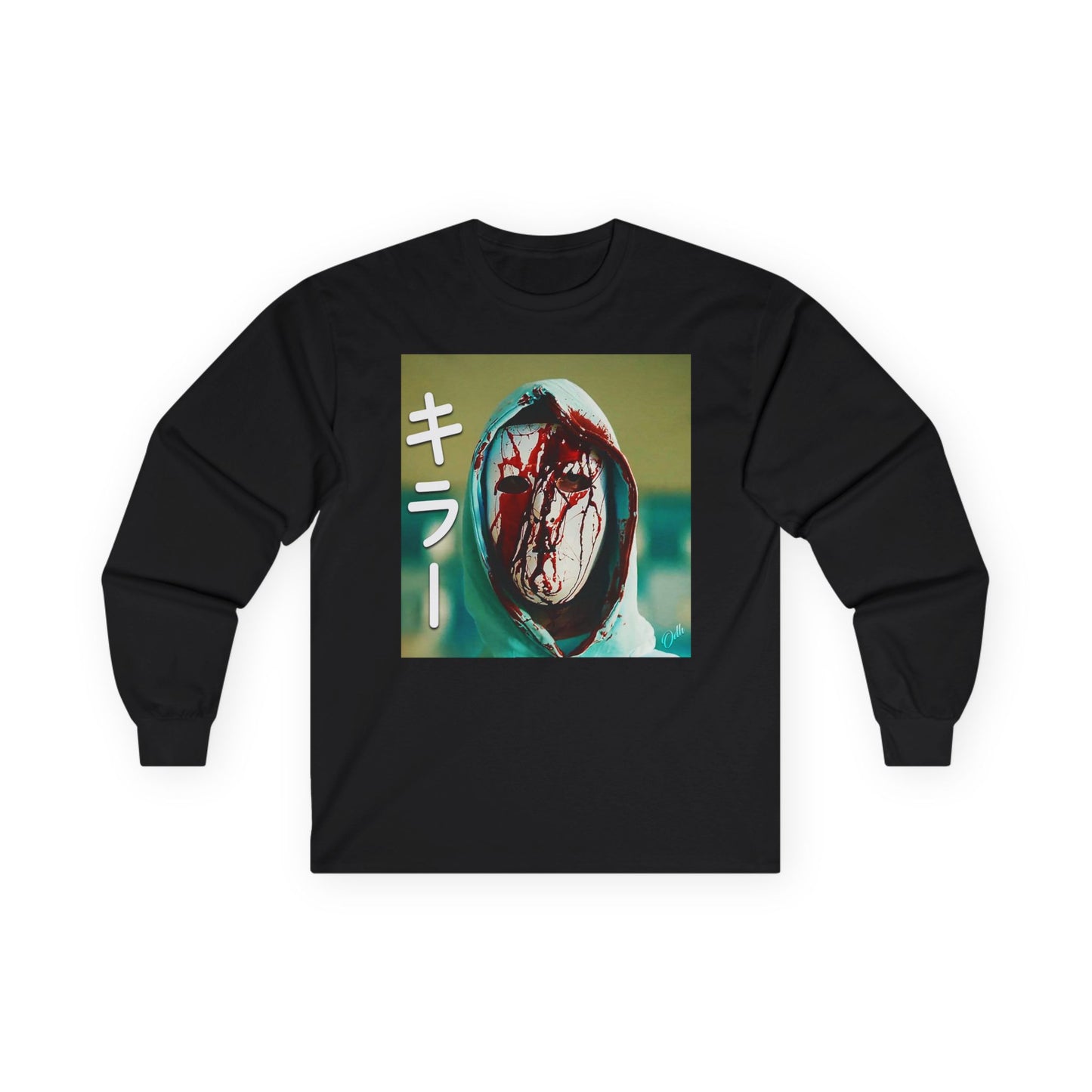 Horror Movie Shirt Scary Long Sleeve Tee Halloween Villain Tshirt Bloody Mask