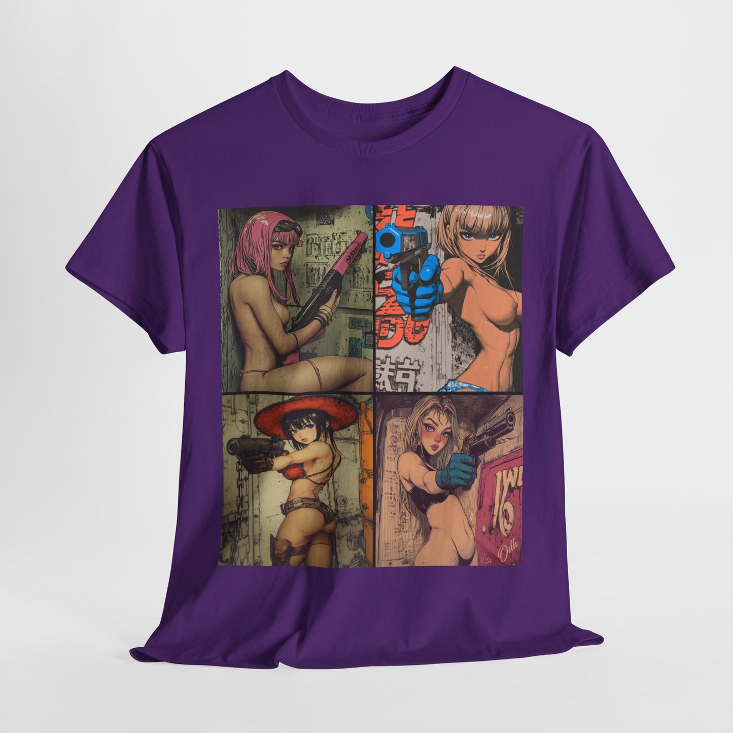 Sexy Anime Girl Shirt, Waifu Tshirt, Hentai Ecchi Girl Tee, Beautiful Gun Girl