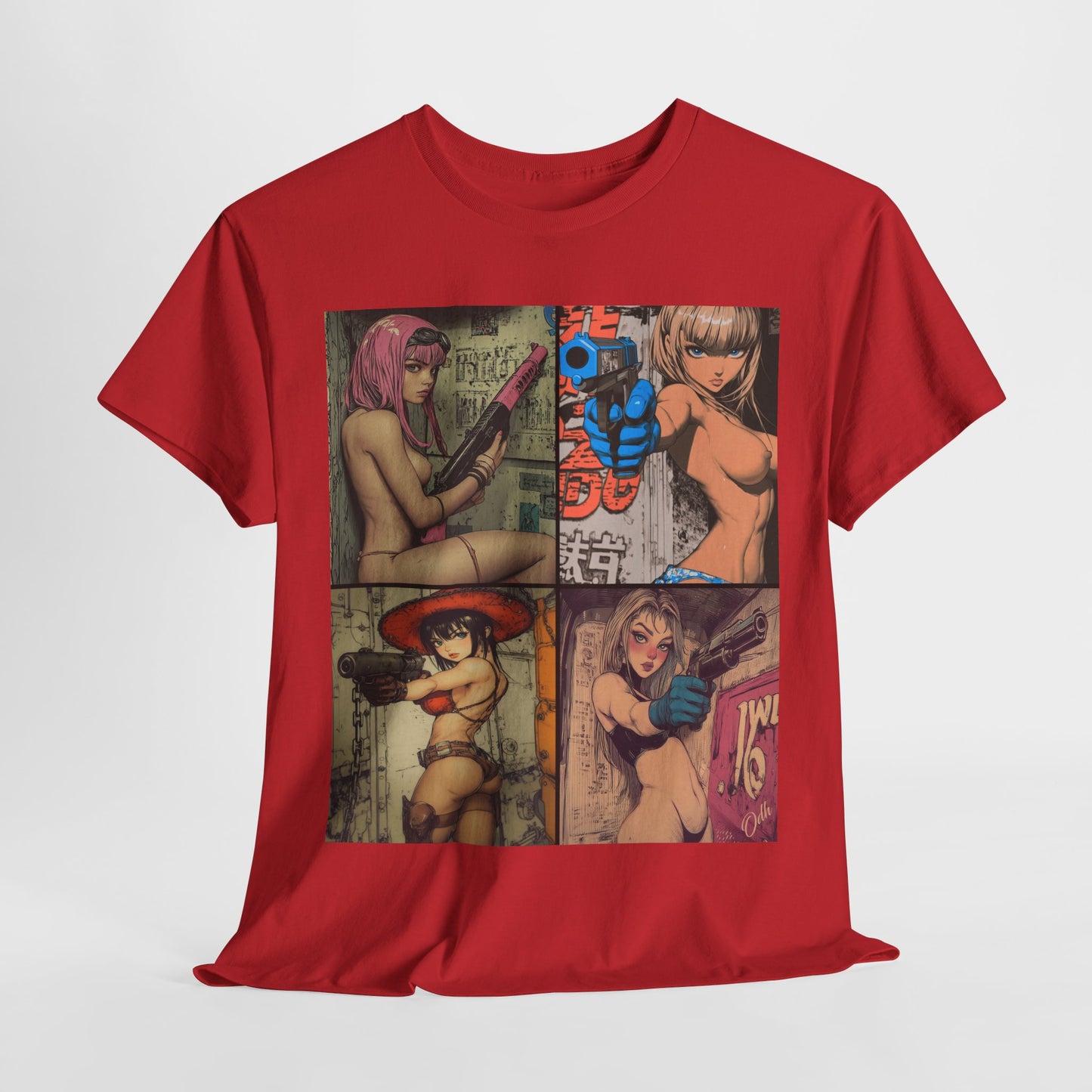 Sexy Anime Girl Shirt, Waifu Tshirt, Hentai Ecchi Girl Tee, Beautiful Gun Girl