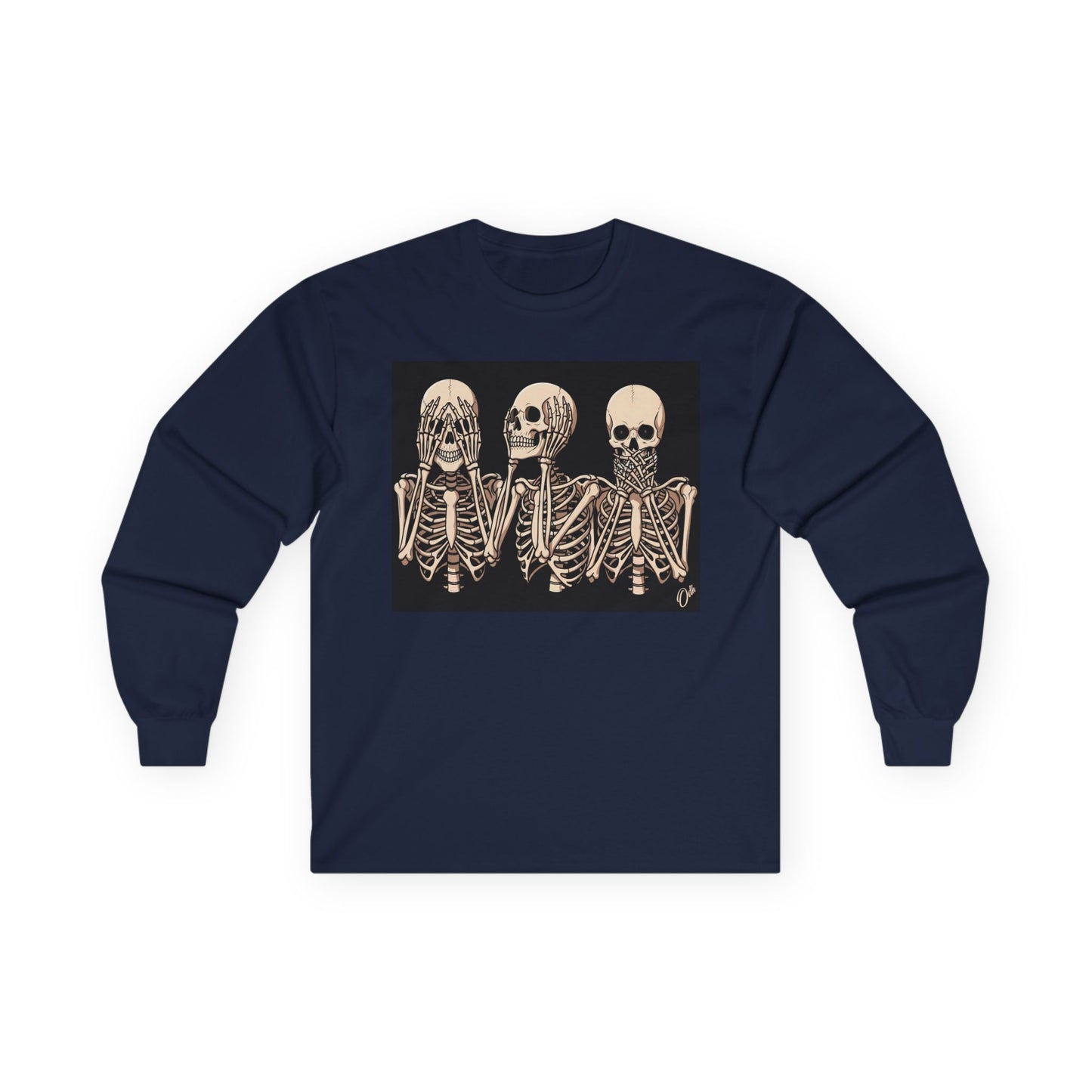 Halloween Skeletons Tshirt See Hear Speak No Evil Skull Shirt Back to School