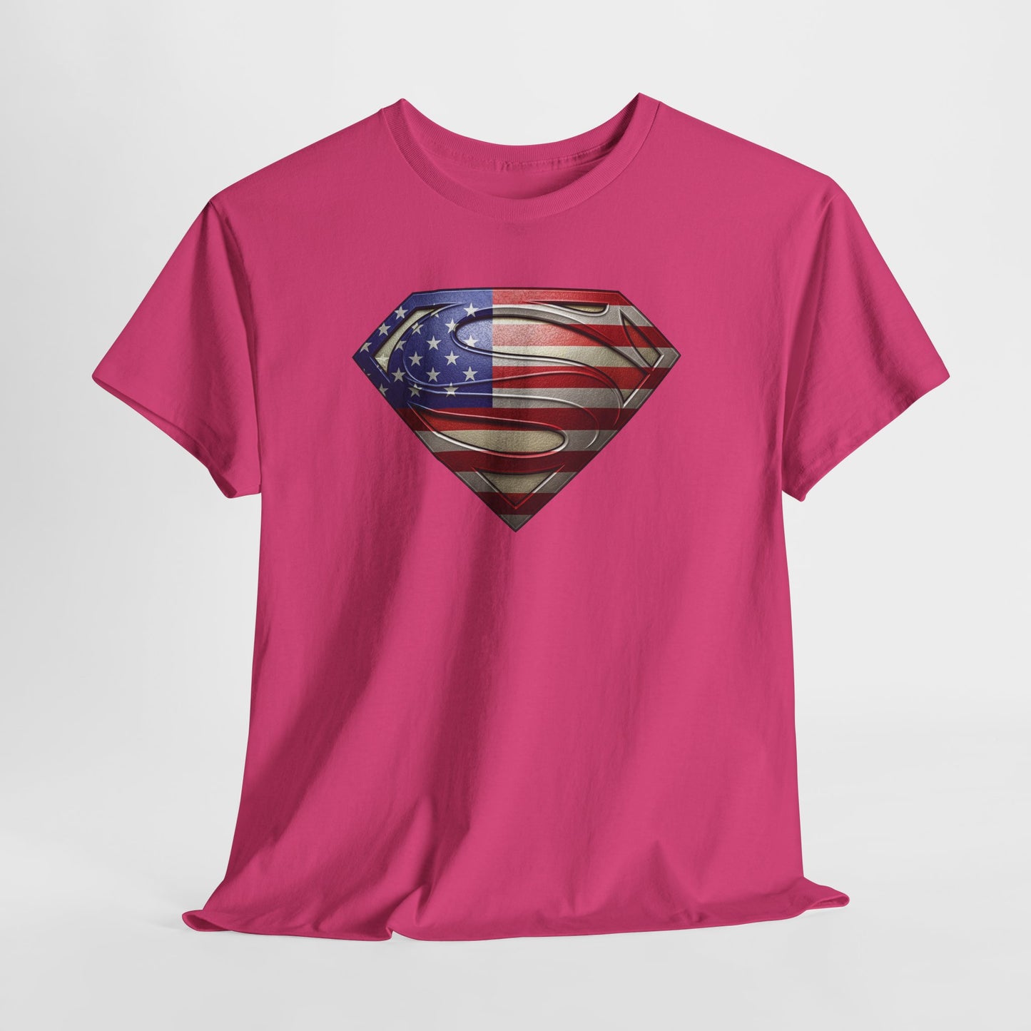 Superman Logo American Flag T Shirt, Man of Steel Tee, Symbol, DC Superhero