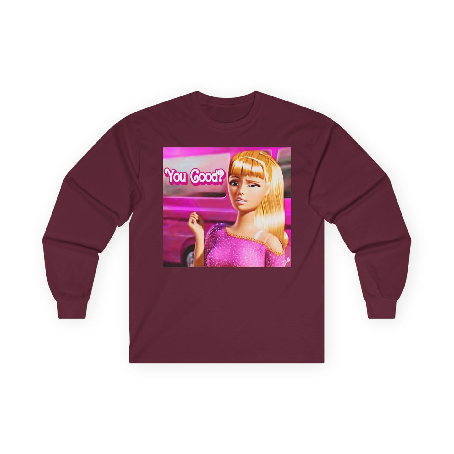 Funny Barbie Doll Style Long Sleeve Shirt