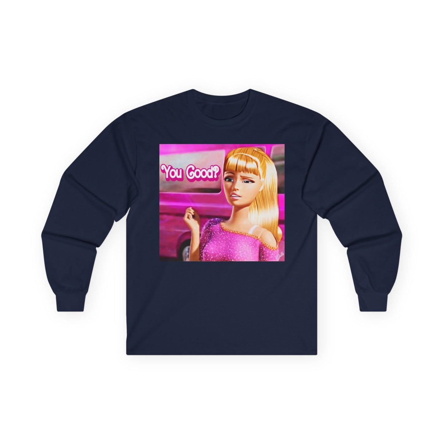 Funny Barbie Doll Style Long Sleeve Shirt