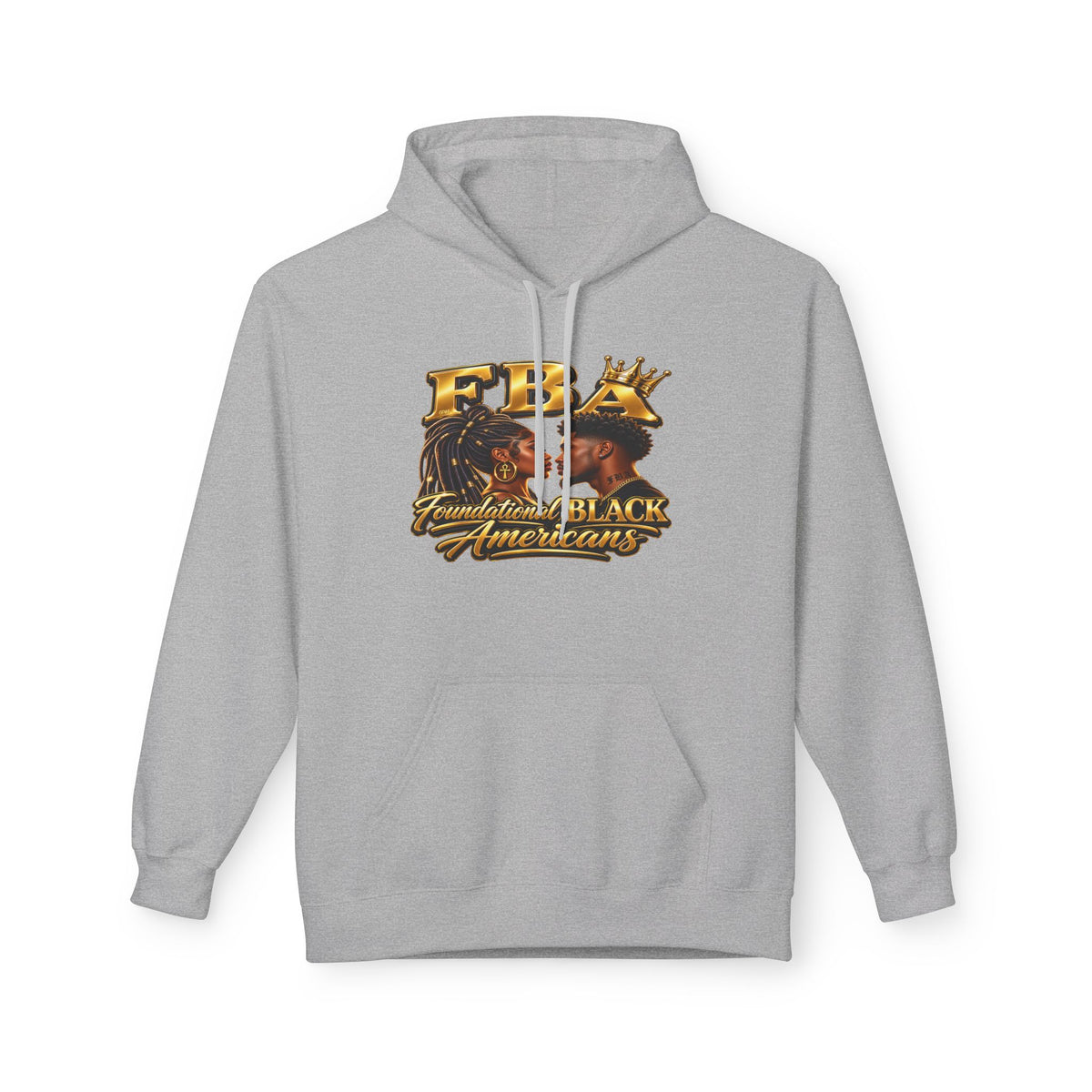 Foundational Black American Hoodie | Black Man Black Woman Pride Graphic