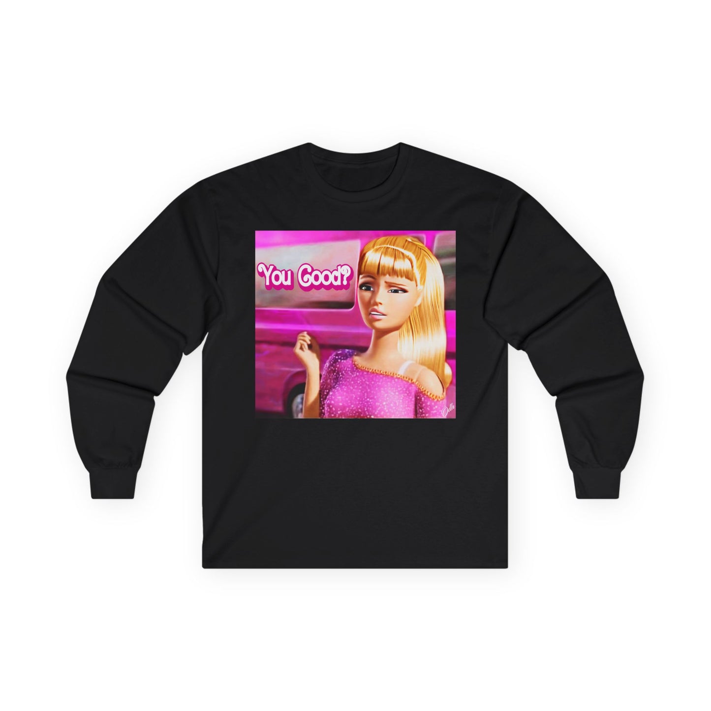 Funny Barbie Doll Style Long Sleeve Shirt