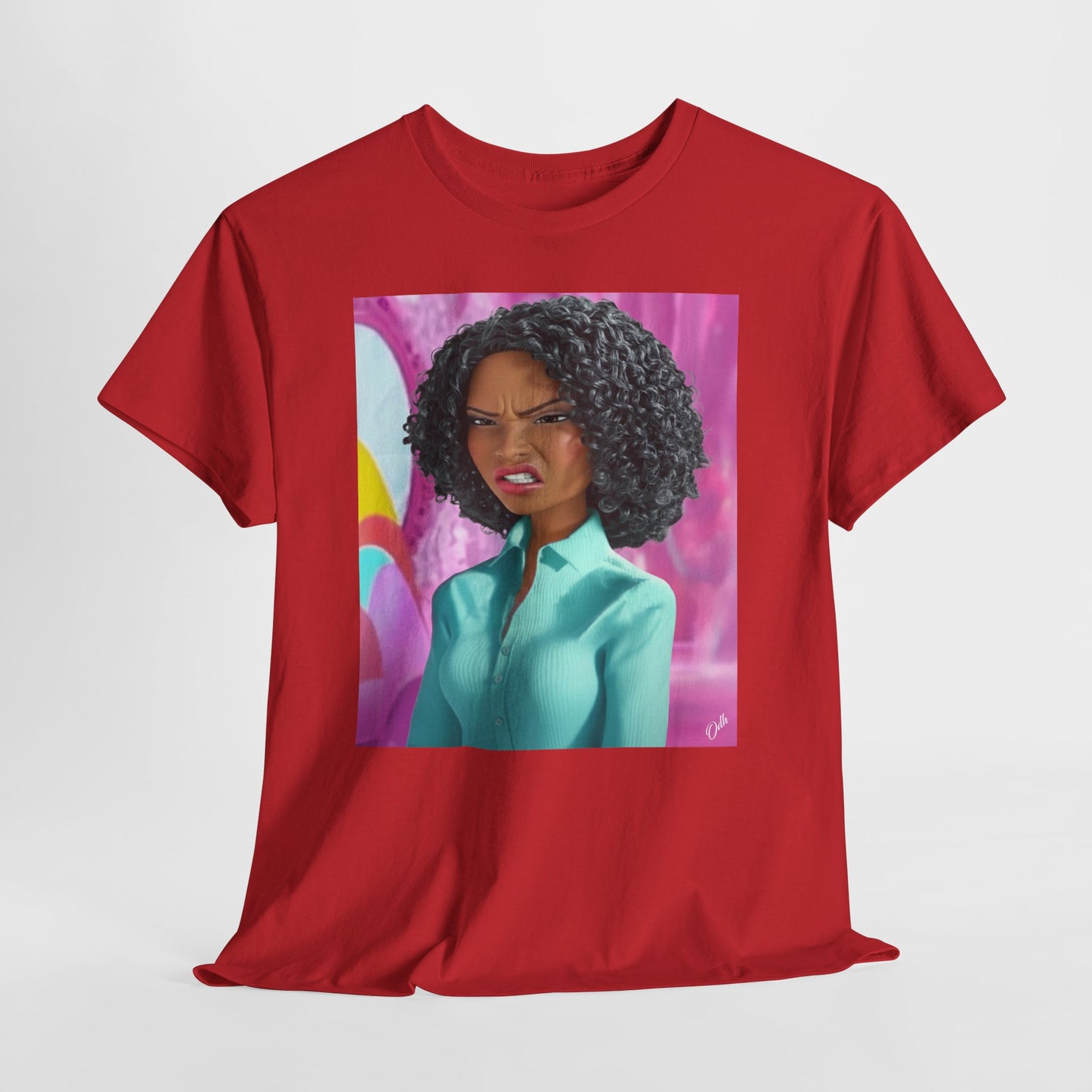 Disgusted Black Barbie Doll Face Tee