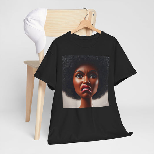Disgusted Black Doll Face Meme Shirt Short Sleeve Tee