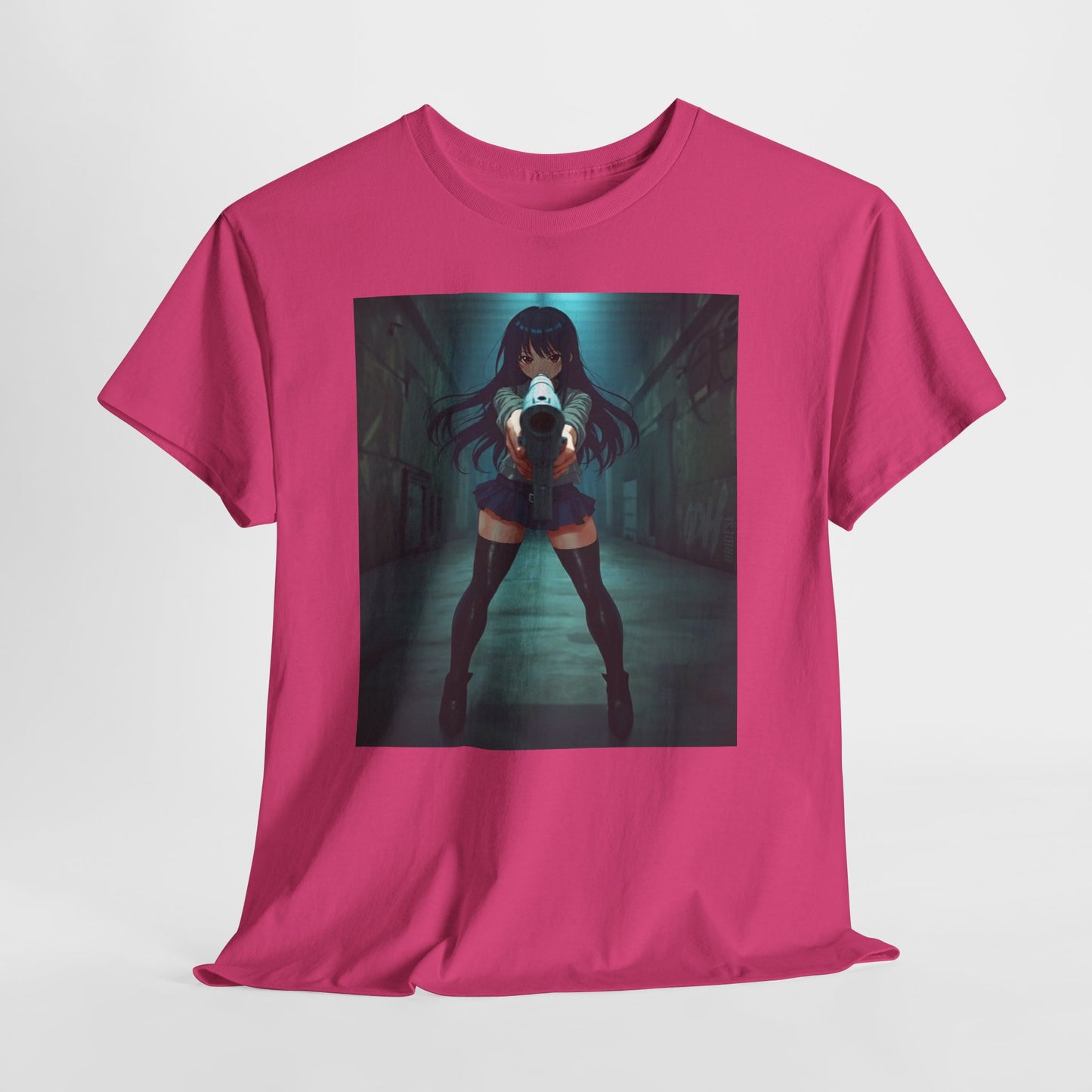 Anime Girl With a Gun Waifu Japanese Tshirt