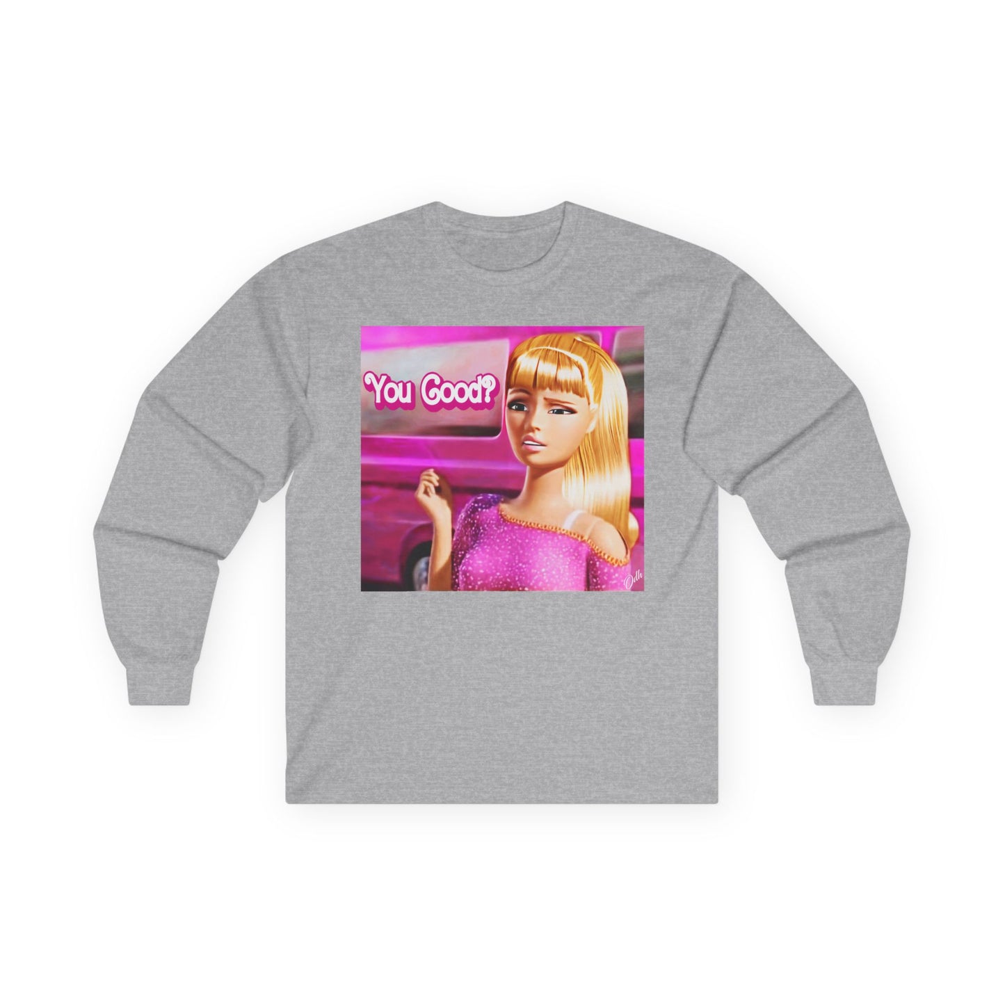 Funny Barbie Doll Style Long Sleeve Shirt