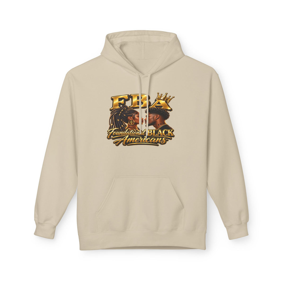 Foundational Black American Hoodie | Black Man Black Woman Pride Graphic