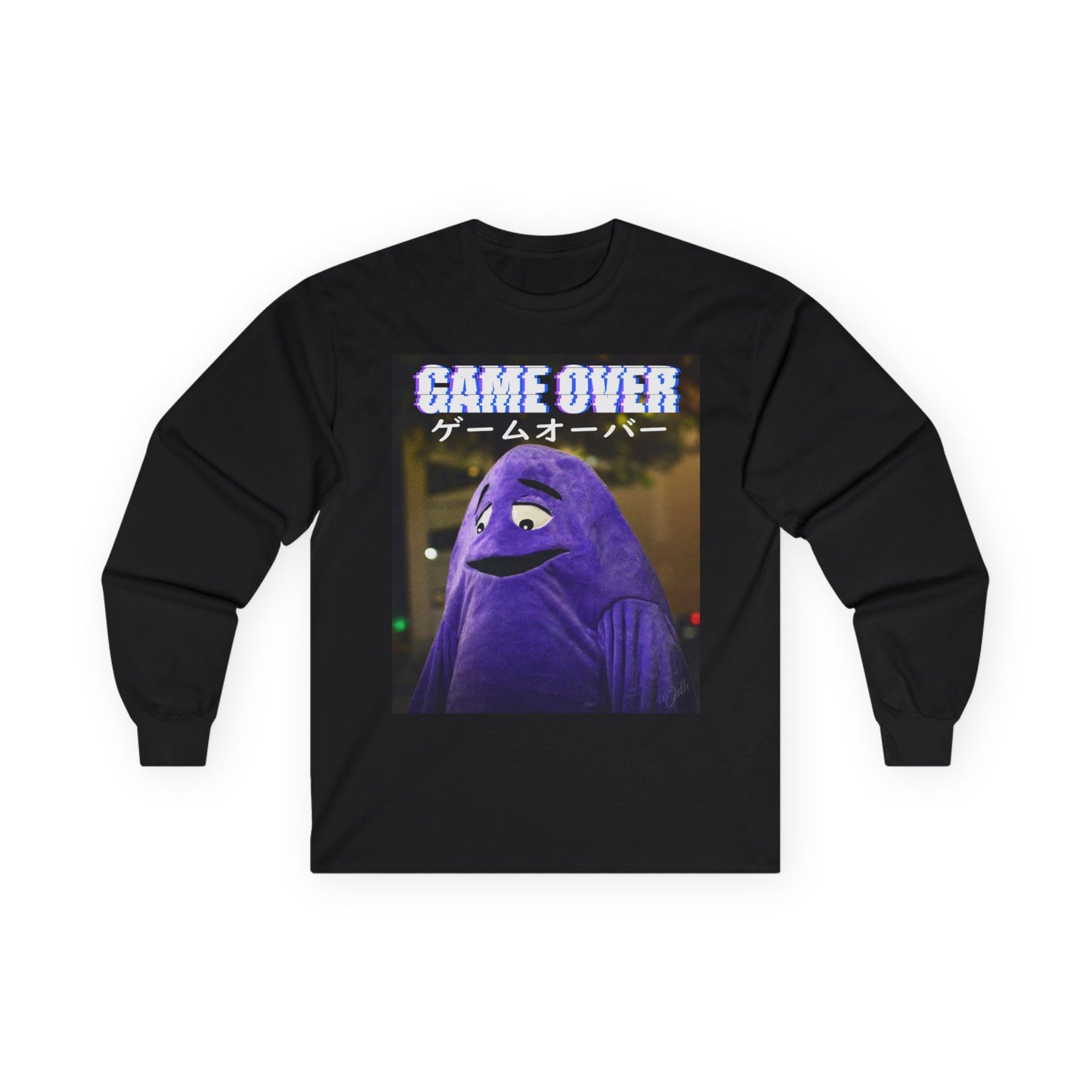 Game Over Long Sleeve Tee Retro Shirt Gamer Gift Japanese Grimace Back To School