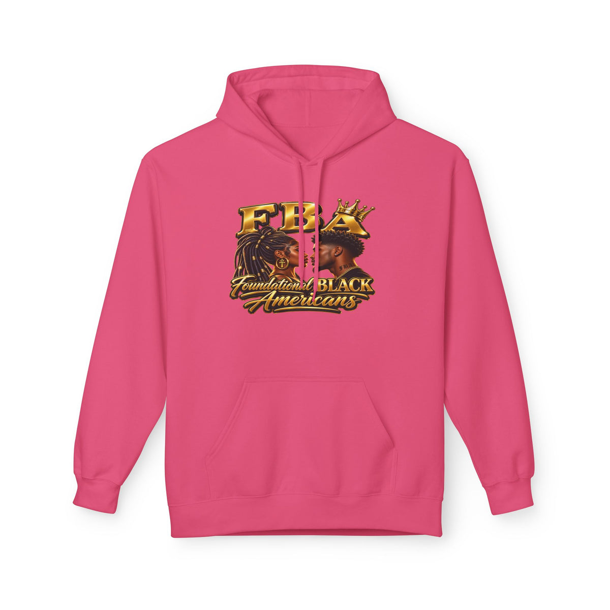 Foundational Black American Hoodie | Black Man Black Woman Pride Graphic