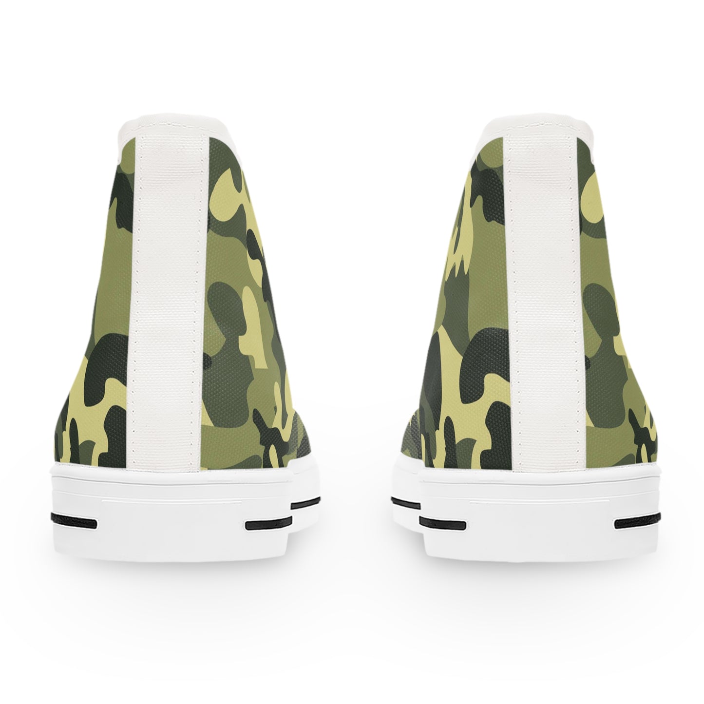 Women's High Top Sneakers, Camouflage Sneakers, Green Camo Sneakers, Workout Shoes