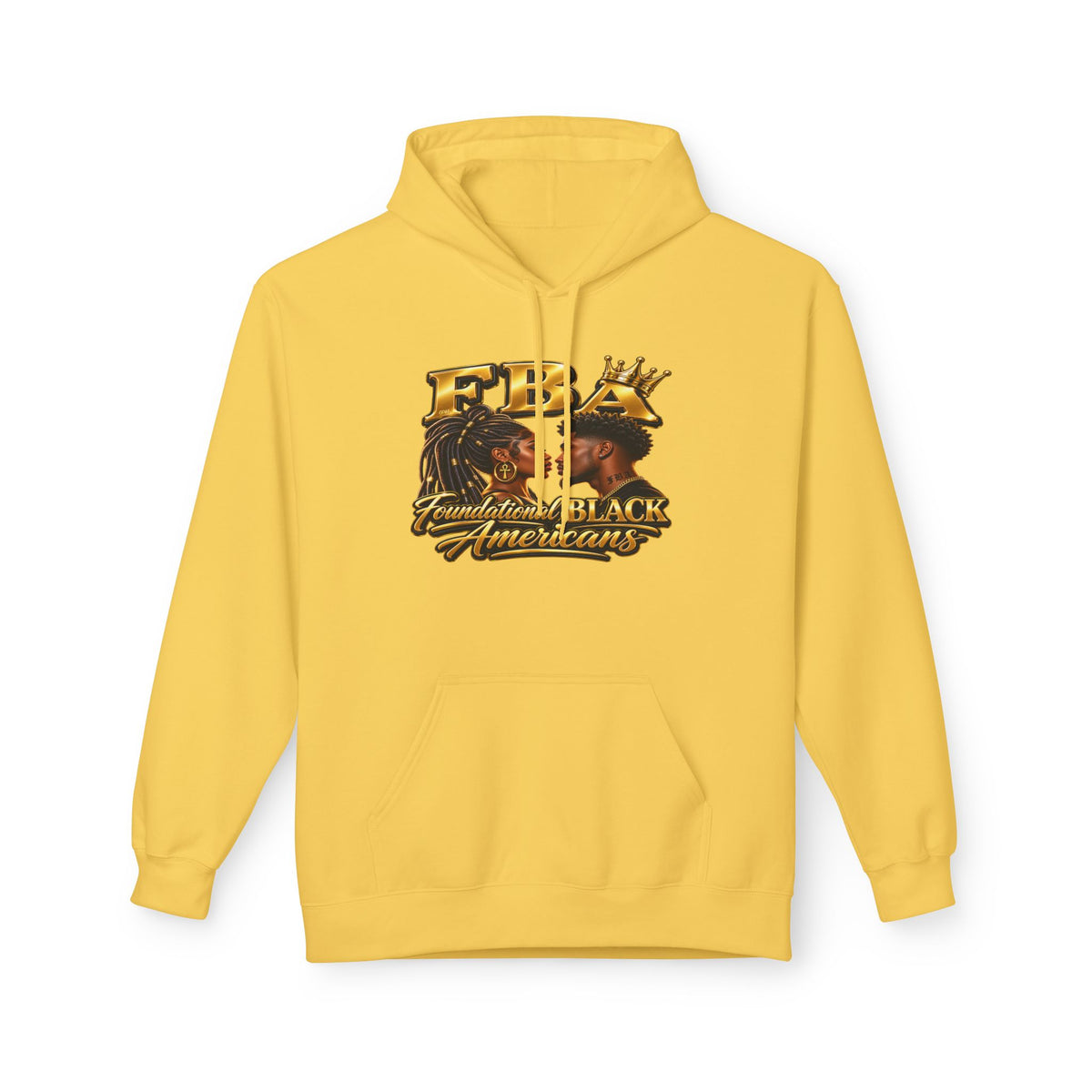 Foundational Black American Hoodie | Black Man Black Woman Pride Graphic