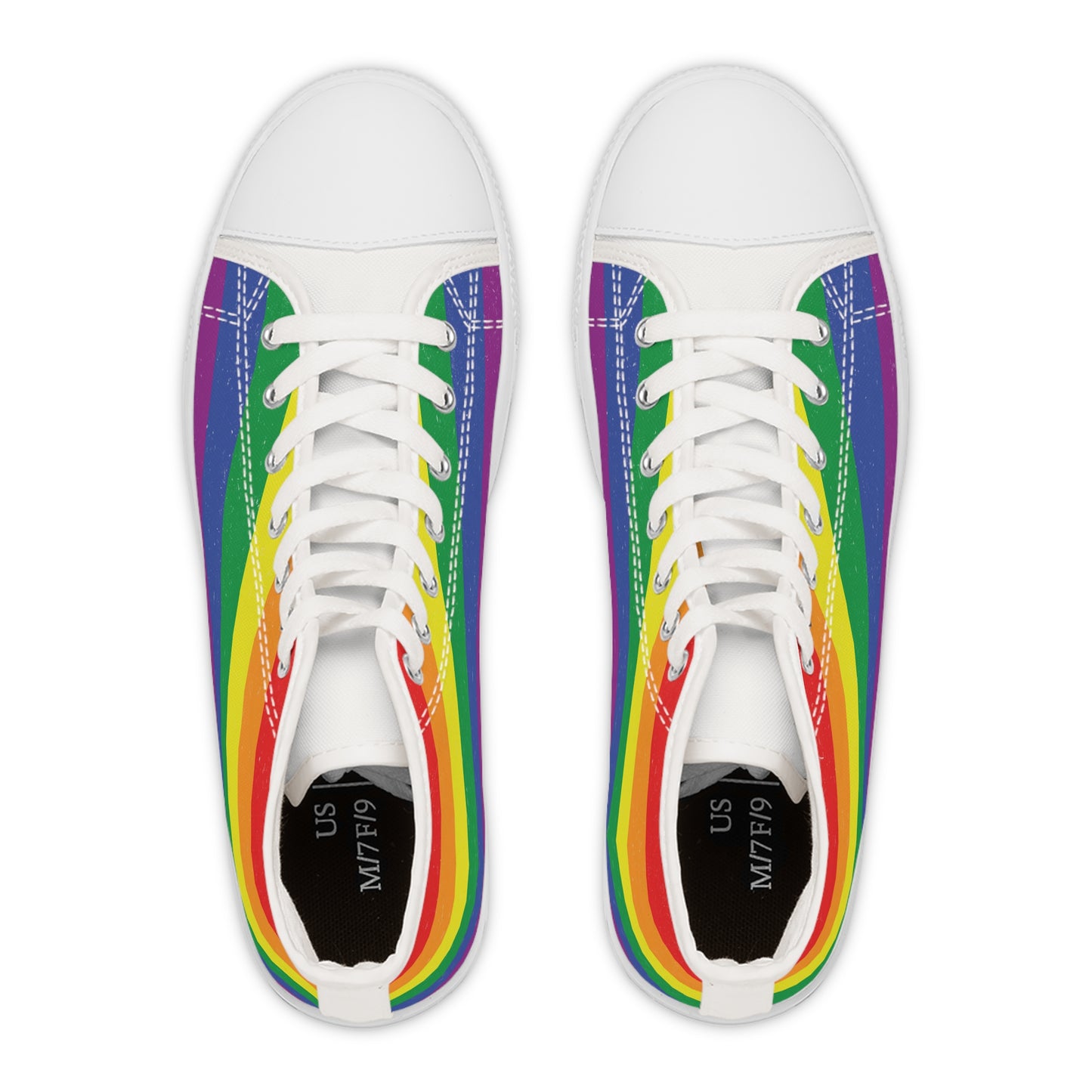 Women's High Top Sneakers, LGBT Sneakers, Converse Style High-Top Sneaker, Old School Red 80s and 90s Fashion