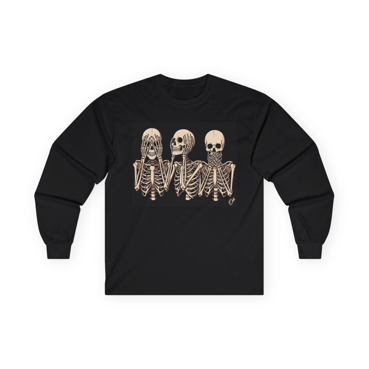 Halloween Skeletons Tshirt See Hear Speak No Evil Skull Shirt Back to School