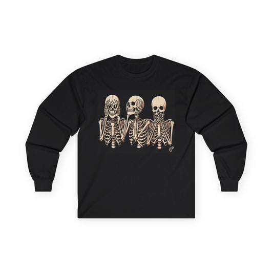 Halloween Skeletons Tshirt See Hear Speak No Evil Skull Shirt Back to School