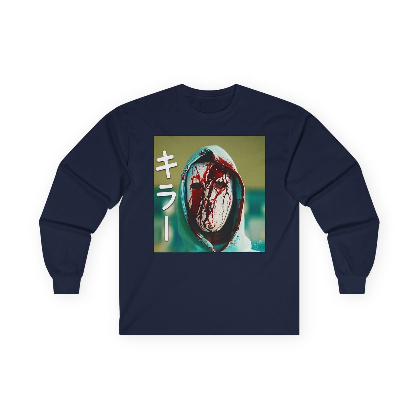 Horror Movie Shirt Scary Long Sleeve Tee Halloween Villain Tshirt Bloody Mask