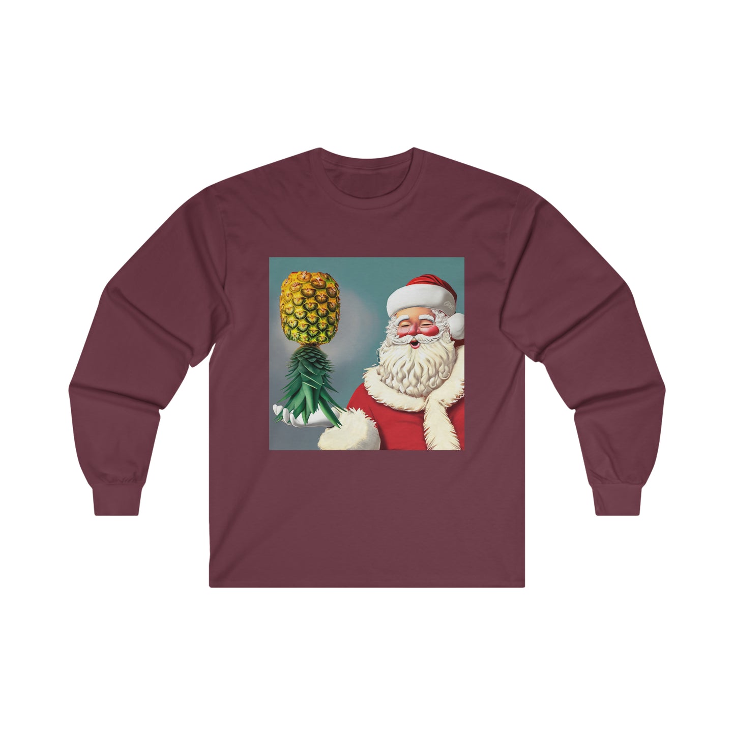 Upside Down Pineapple Santa Claus Long Sleeve Shirt, Christmas Sweater, Upside Down Pineapple T-shirt, Swingers Pullover Clothing