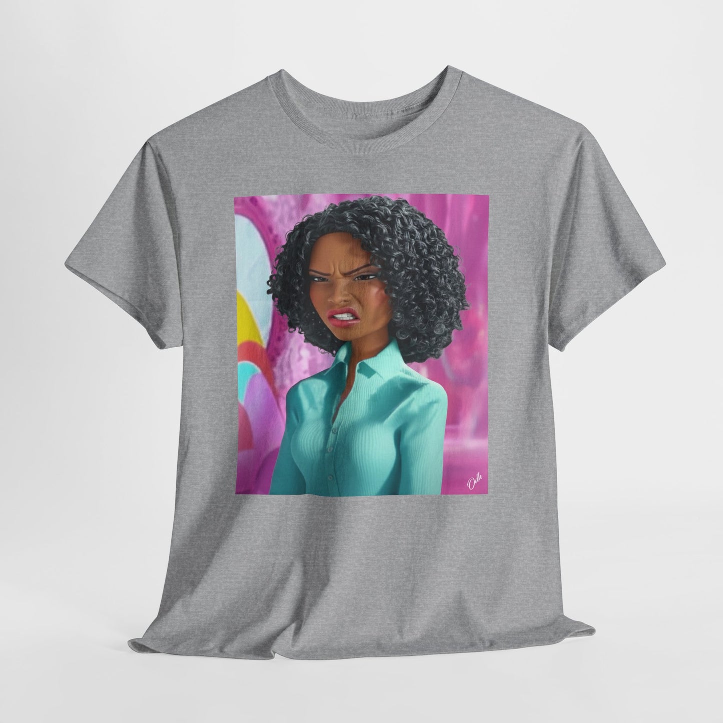 Disgusted Black Barbie Doll Face Tee