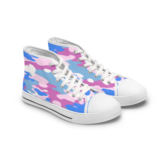 Women's High Top Sneakers, Colorful Sneakers, Converse Style High-Top Sneaker, Old School Red 80s and 90s Fashion