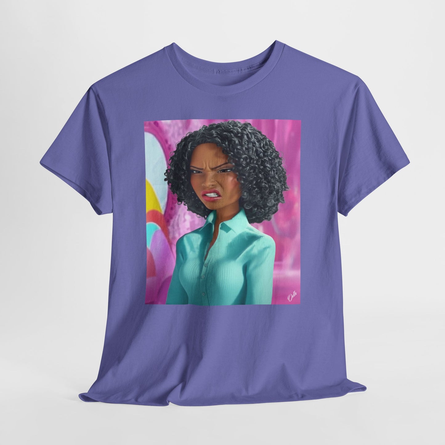 Disgusted Black Barbie Doll Face Tee