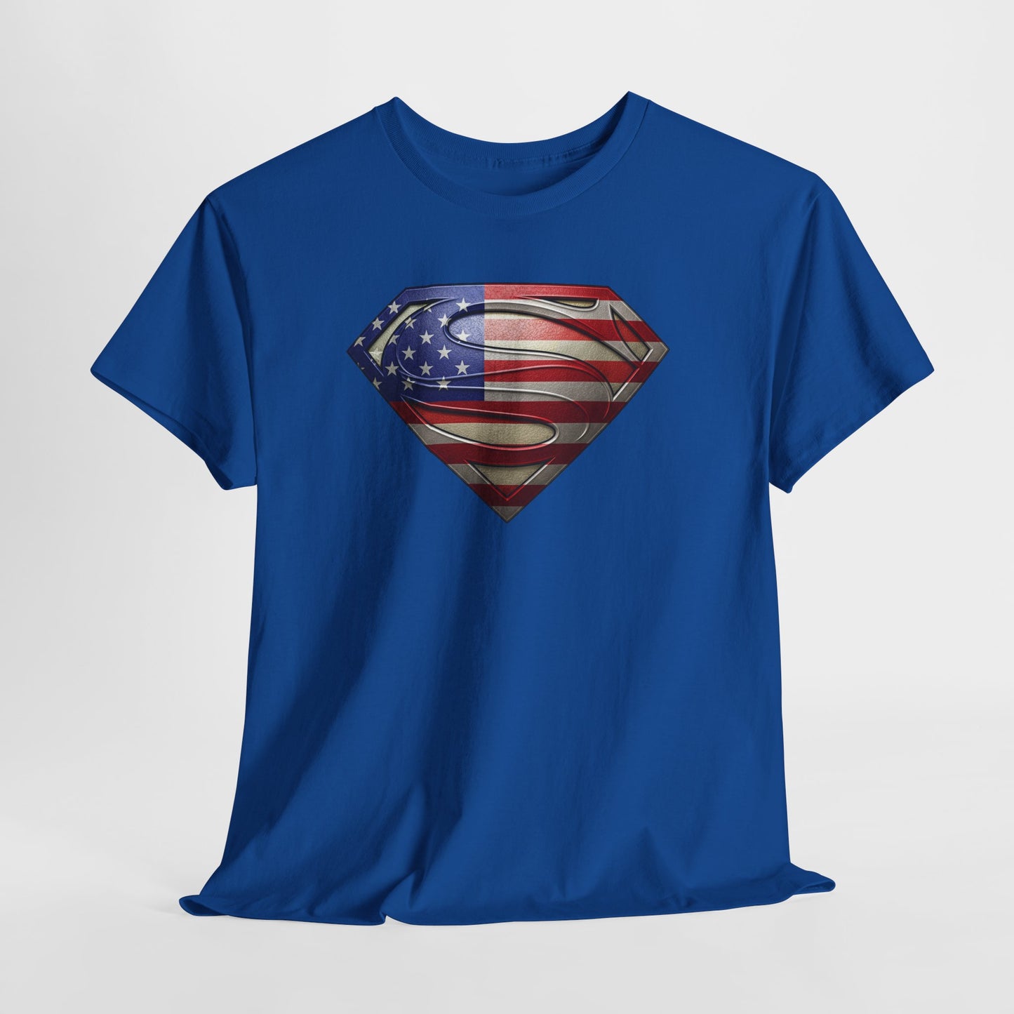 Superman Logo American Flag T Shirt, Man of Steel Tee, Symbol, DC Superhero
