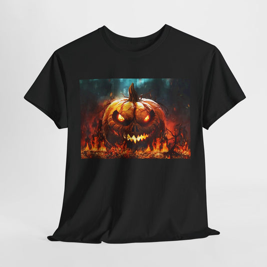 Halloween Burning  Pumpkin Shirt