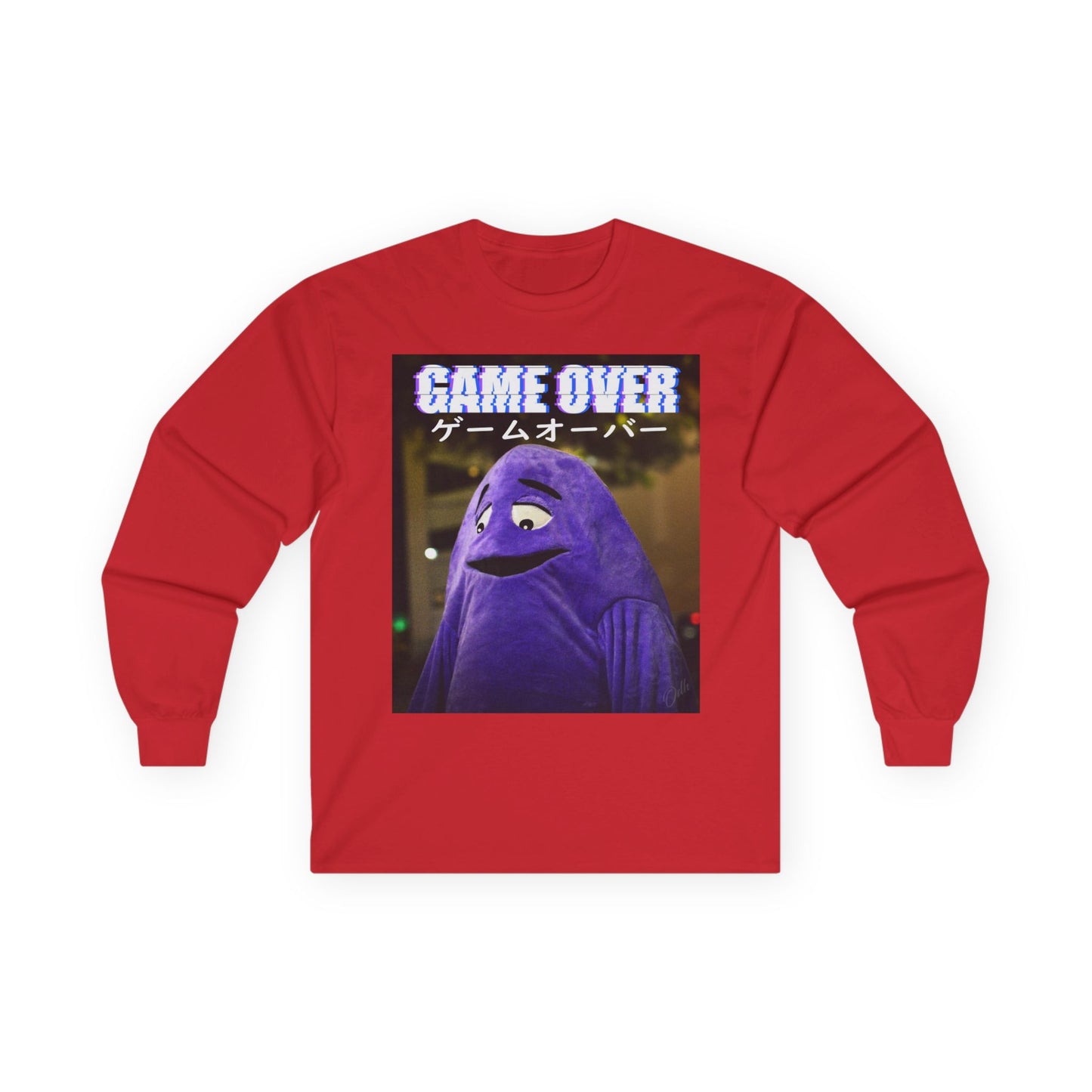 Game Over Long Sleeve Tee Retro Shirt Gamer Gift Japanese Grimace Back To School