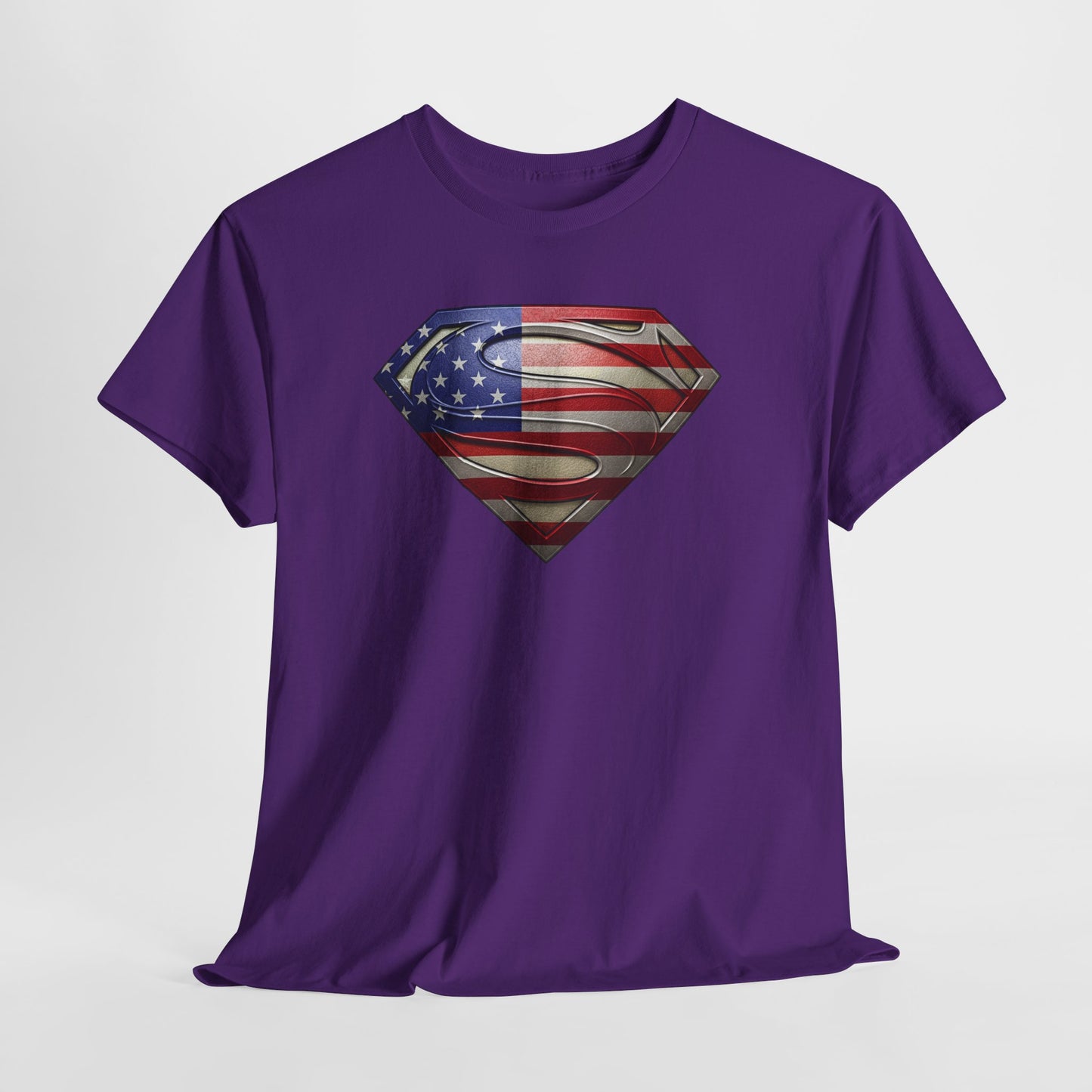 Superman Logo American Flag T Shirt, Man of Steel Tee, Symbol, DC Superhero