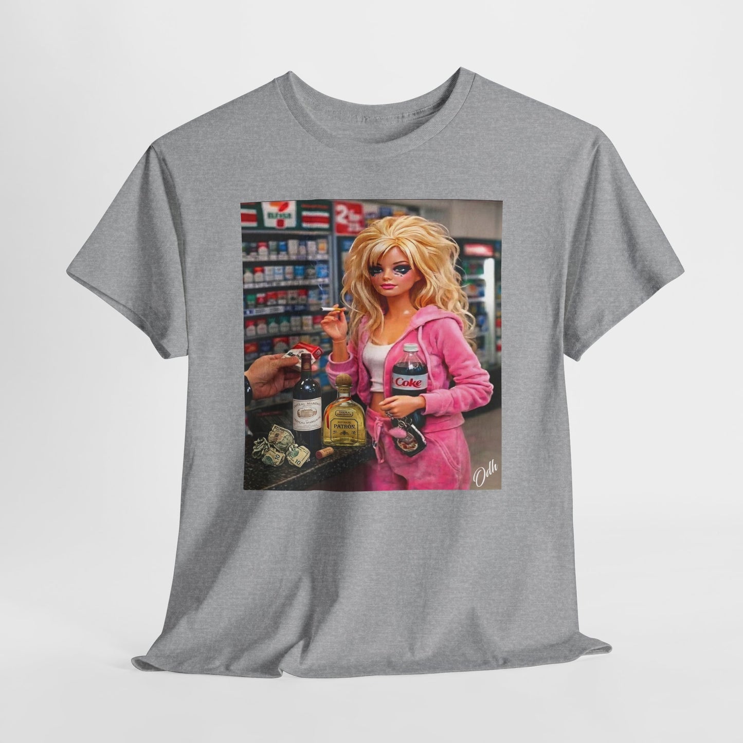 stressed out barbie doll t shirt, drunk barbie, white trash doll