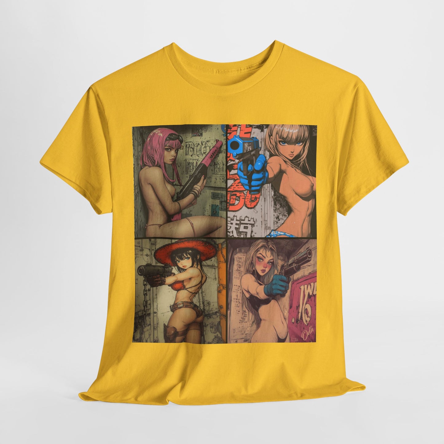 Sexy Anime Girl Shirt, Waifu Tshirt, Hentai Ecchi Girl Tee, Beautiful Gun Girl