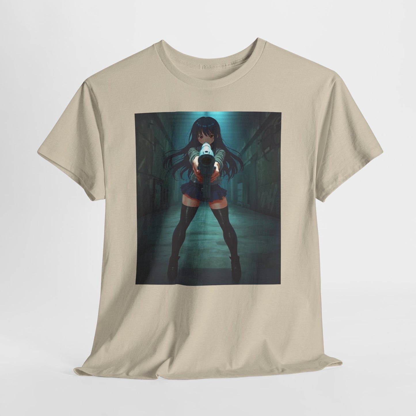 Anime Girl With a Gun Waifu Japanese Tshirt