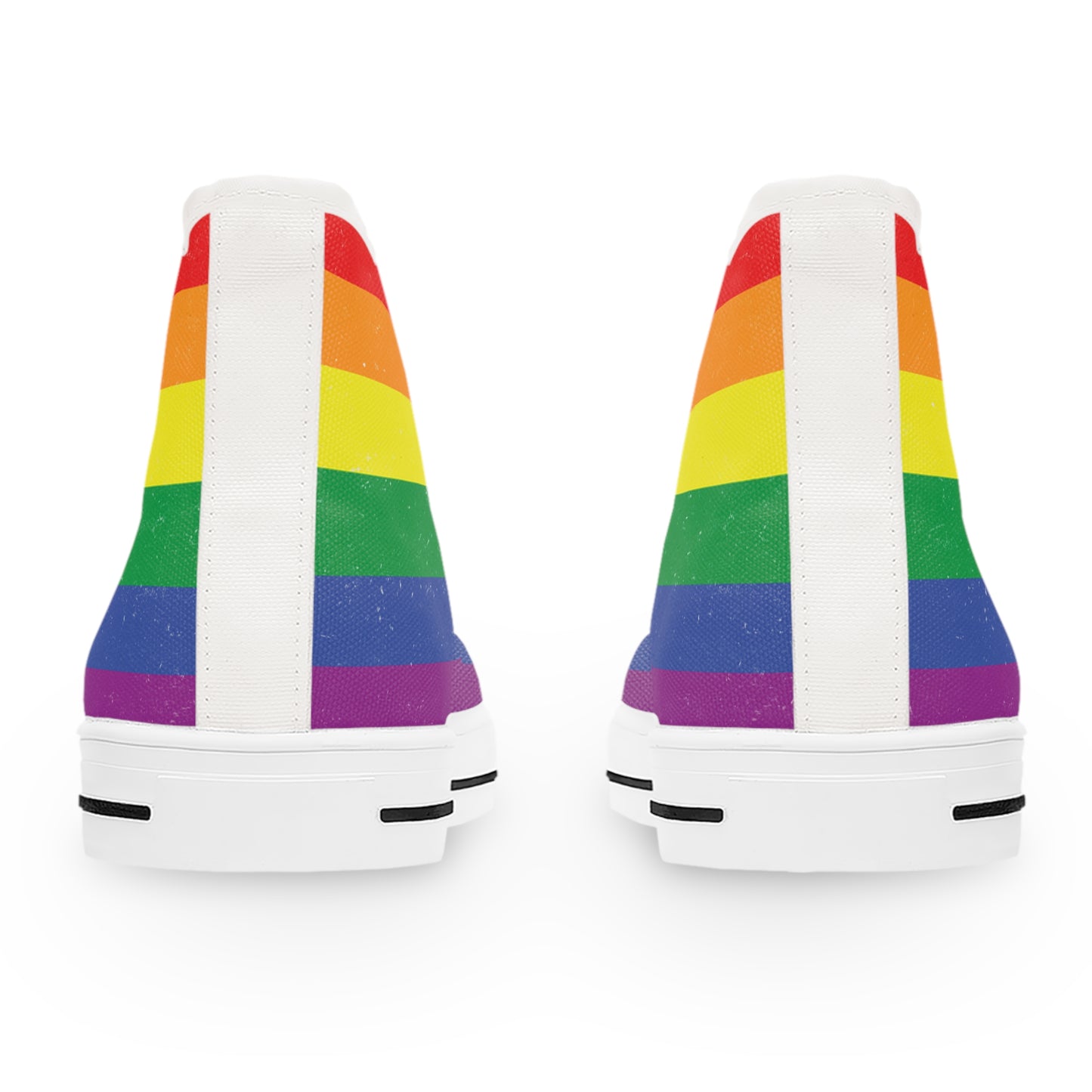 Women's High Top Sneakers, LGBT Sneakers, Converse Style High-Top Sneaker, Old School Red 80s and 90s Fashion