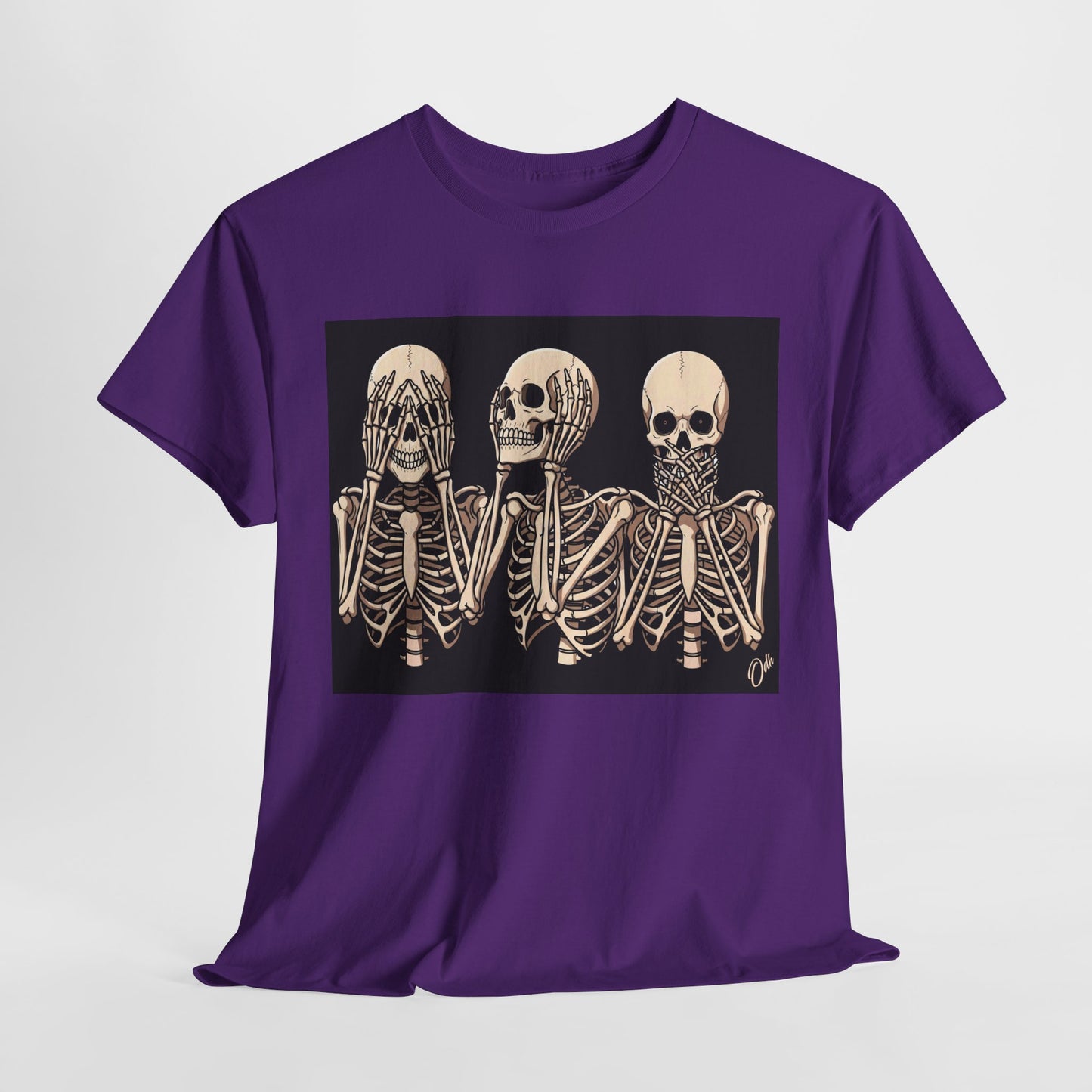 Halloween Skeletons Tshirt See Hear Speak No Evil Unisex Skull Shirt Back to School