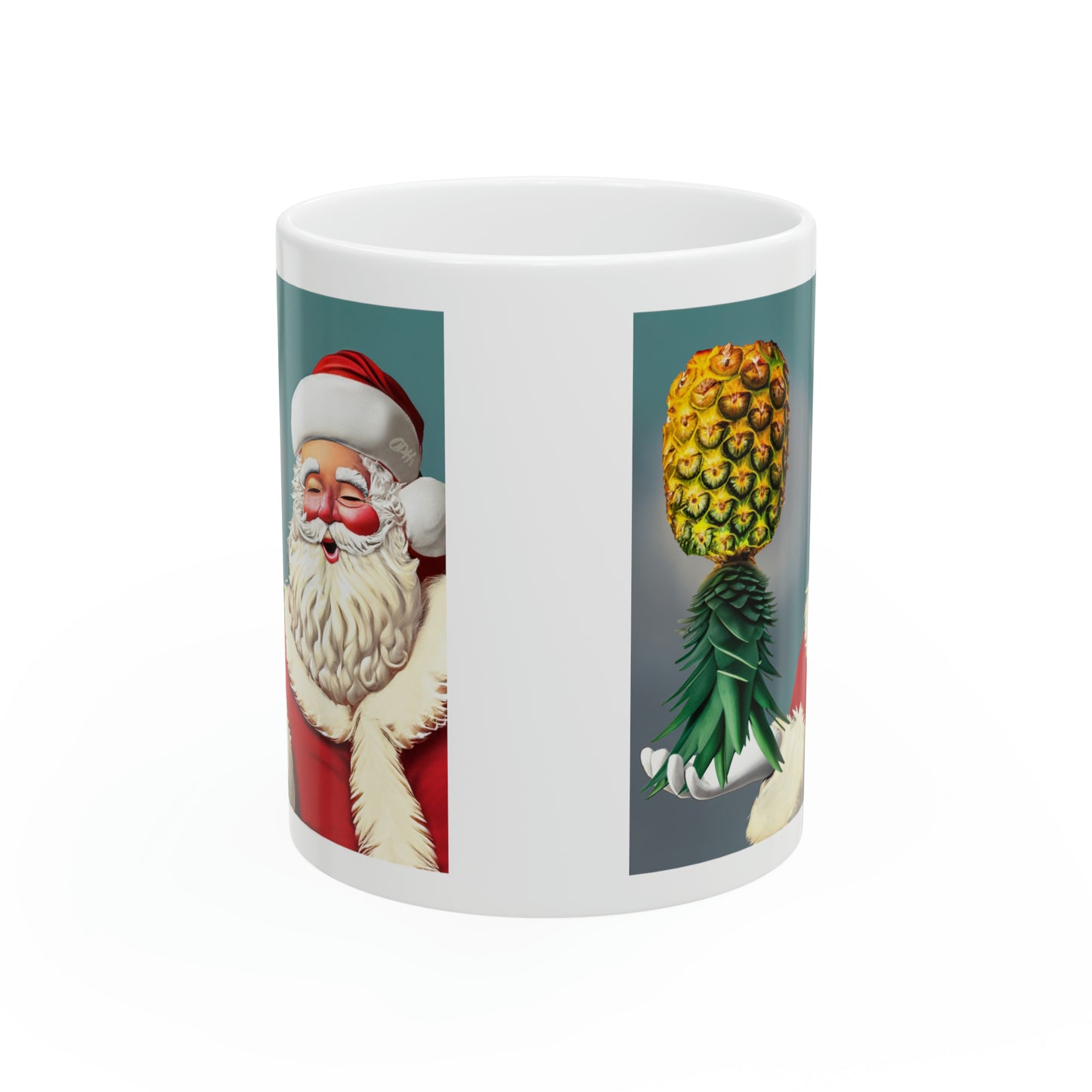 Upside Down Pineapple Santa Claus Christmas Mug Ceramic Mug 11oz Swinger Party Plays Well With Others