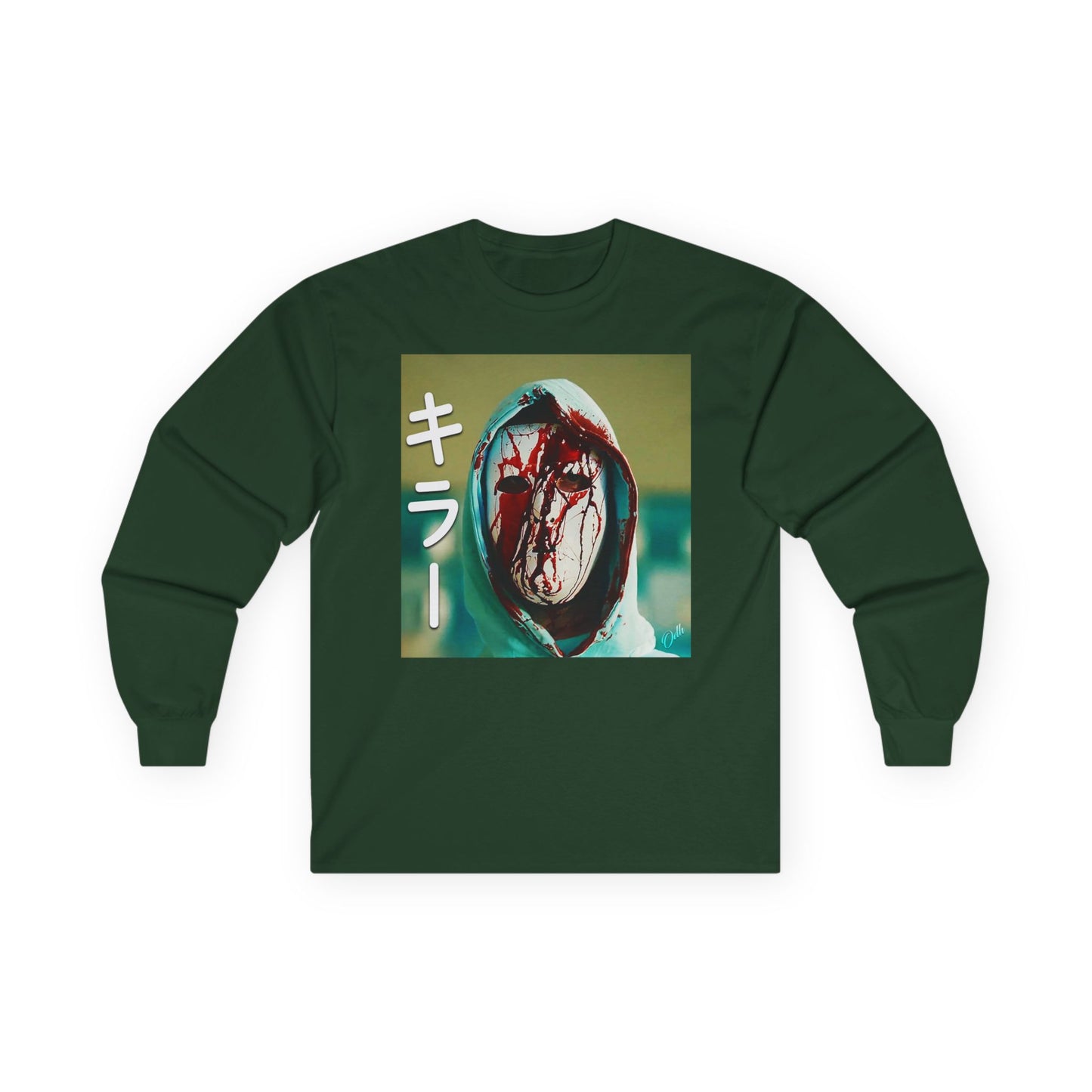 Horror Movie Shirt Scary Long Sleeve Tee Halloween Villain Tshirt Bloody Mask