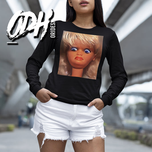 Barbie Disgusted Face Meme Shirt Long Sleeve Tee