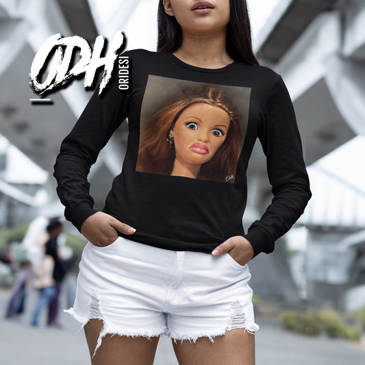 Barbie Disgusted Face Meme Shirt Long Sleeve Tee